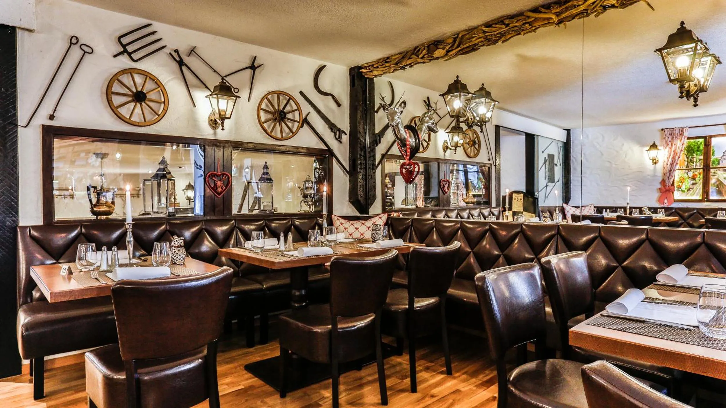 Dining area in Hotel Laterne