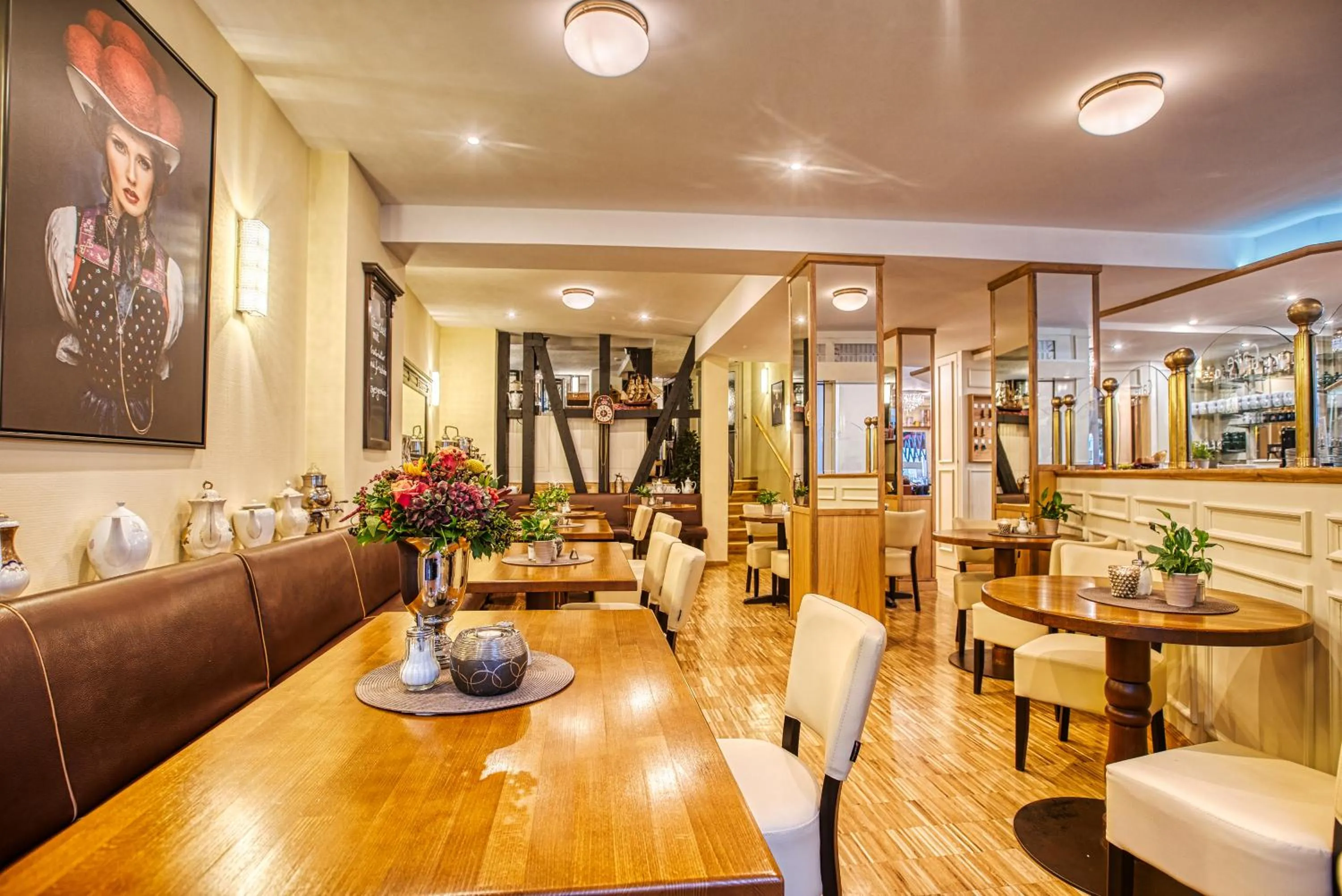 Dining area in Hotel Laterne