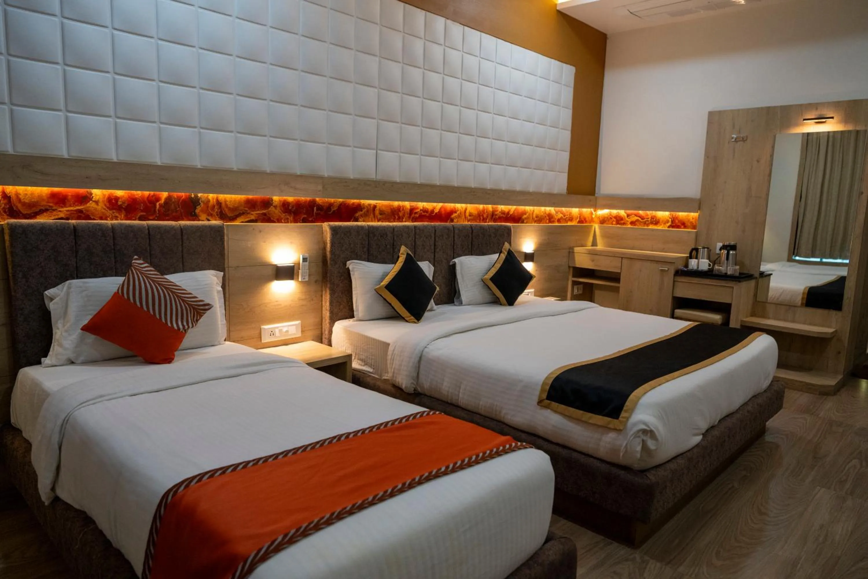 Bedroom, Bed in THE GRAND ASTORIA SOMANTH by Shivalaya Darshanam