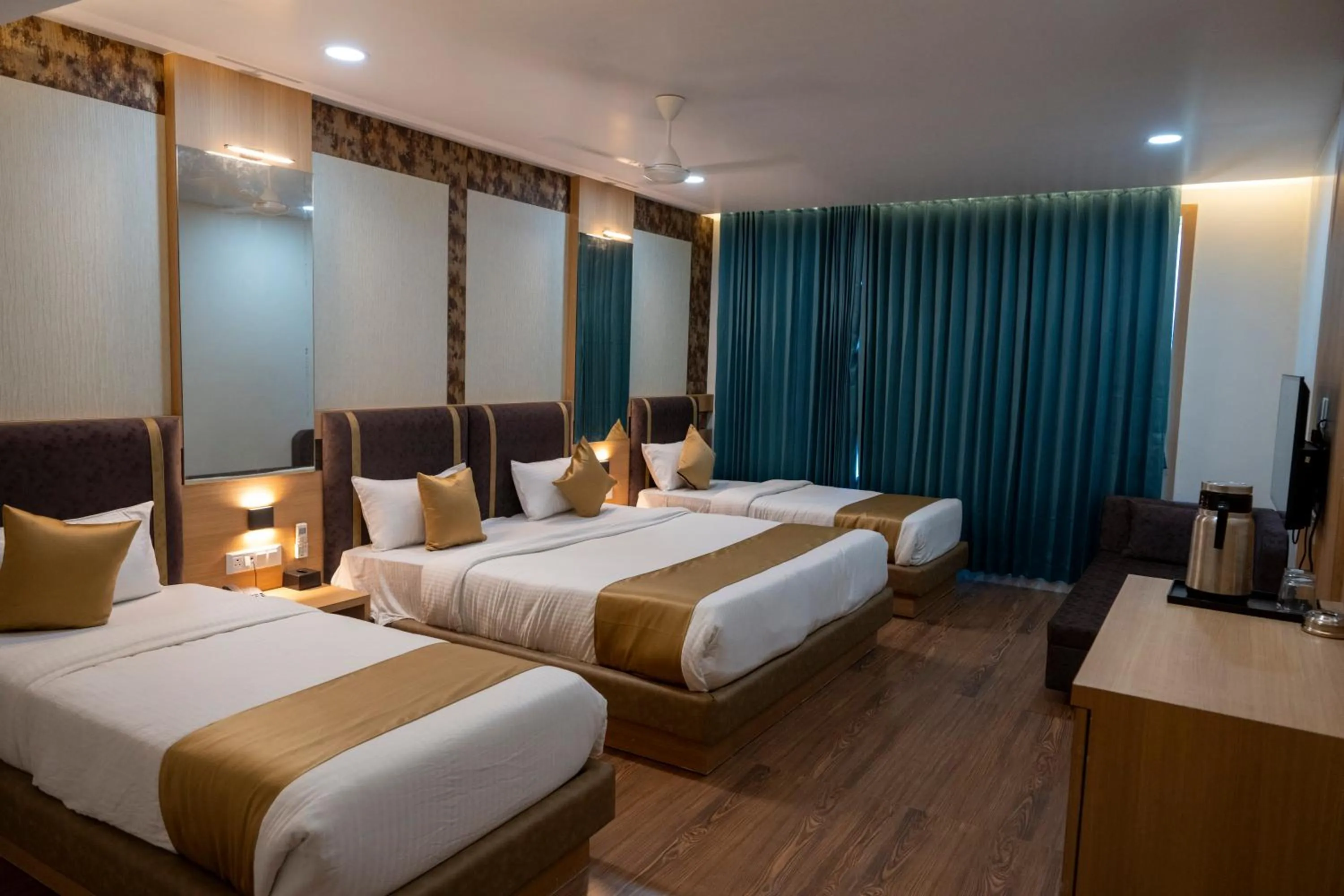 Bedroom, Bed in THE GRAND ASTORIA SOMANTH by Shivalaya Darshanam