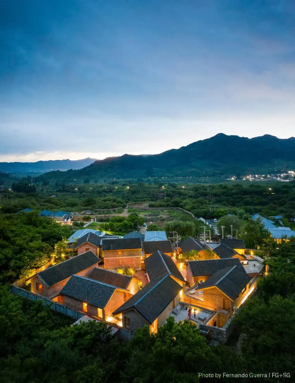 Bird's eye view in Sansa Village Boutique Hotel at Mutianyu Great Wall Bird's eye view in Sansa Village Boutique Hotel at Mutianyu Great Wall