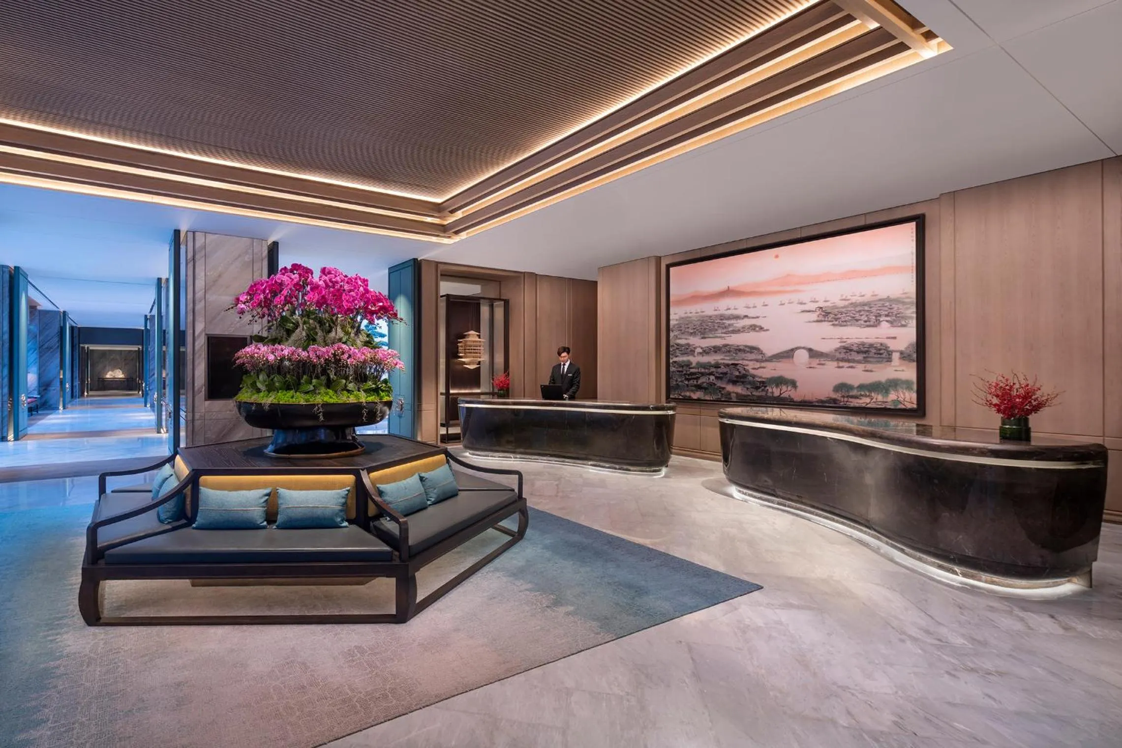 Lobby or reception in Park Hyatt Suzhou