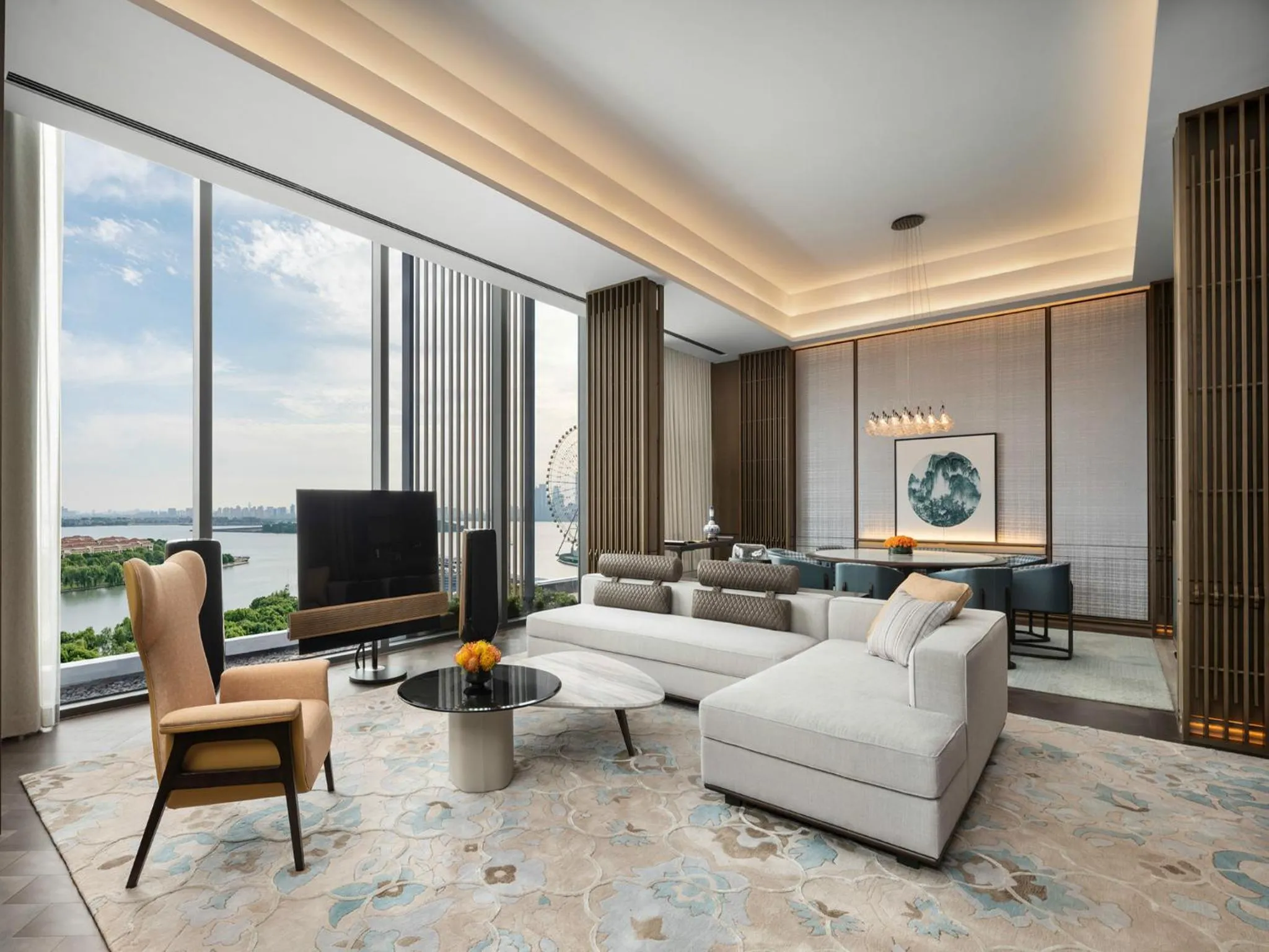 Communal lounge/ TV room in Park Hyatt Suzhou