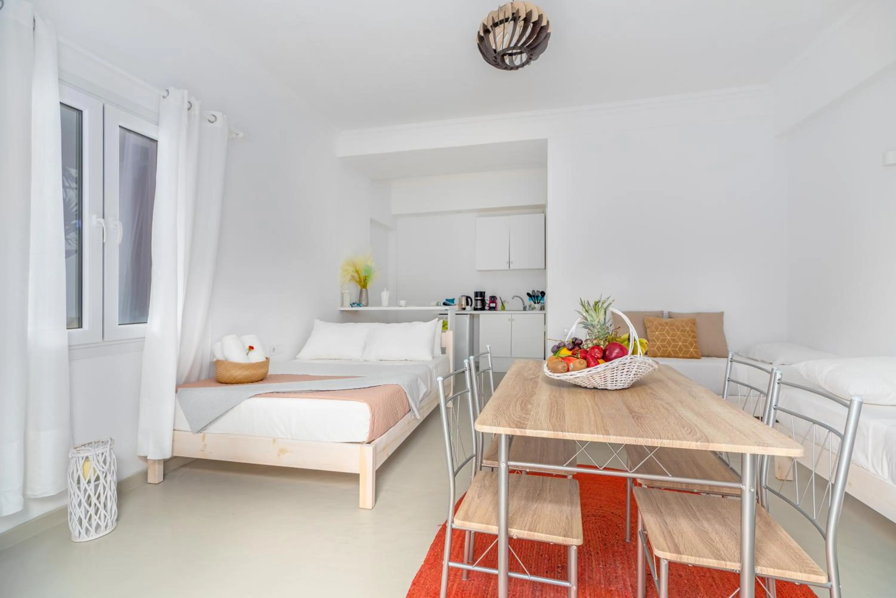 Bed in Dimelal Mykonos Town Apartments