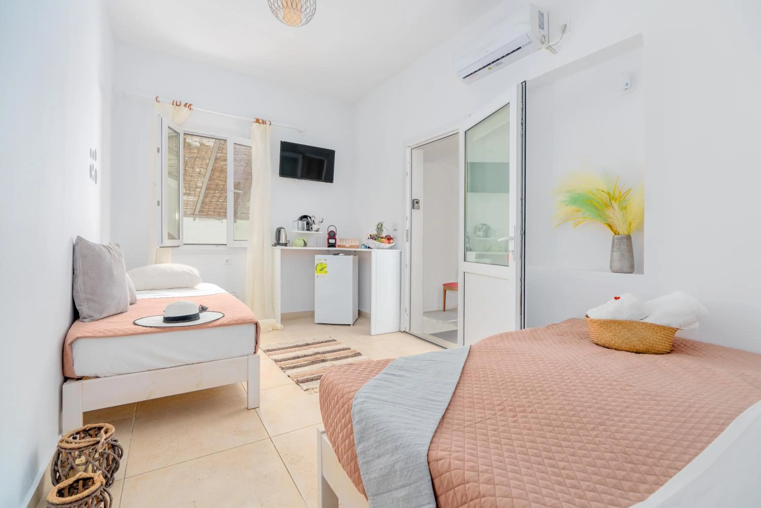 Bedroom, Bed in Dimelal Mykonos Town Apartments