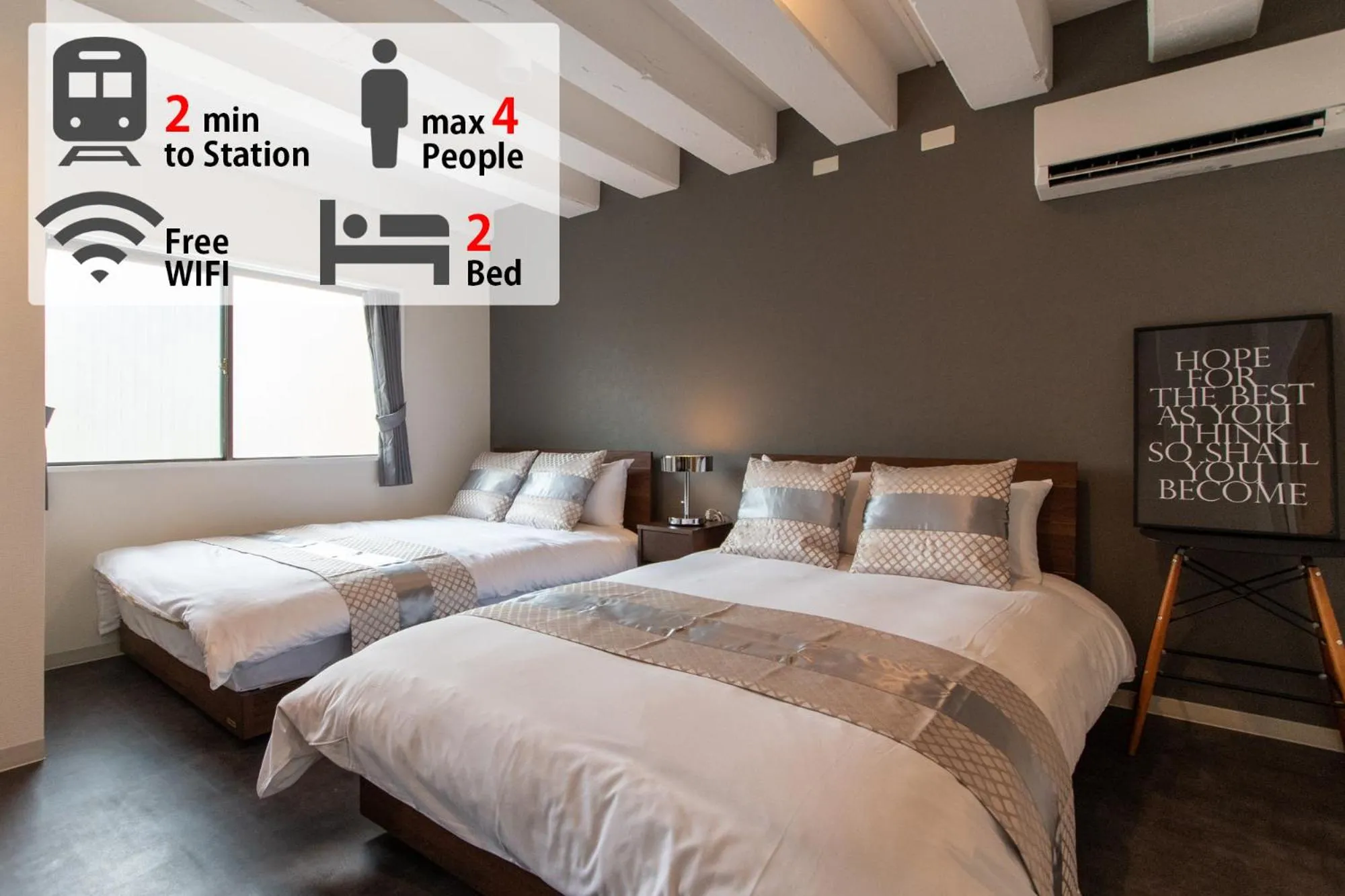 Bed in LUANAHOTEL IN NAKANO