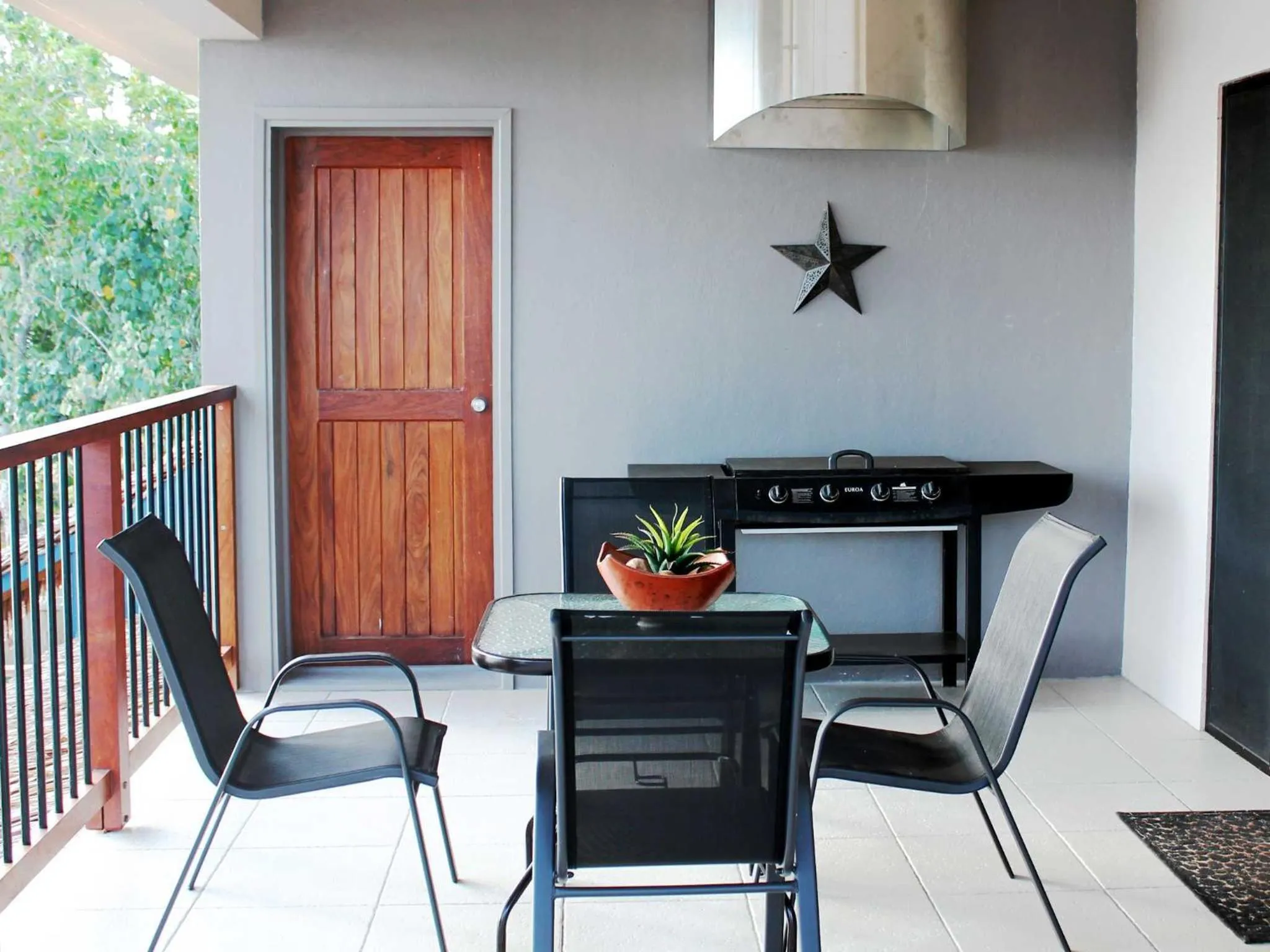Patio in Vanuatu Beachfront Apartments