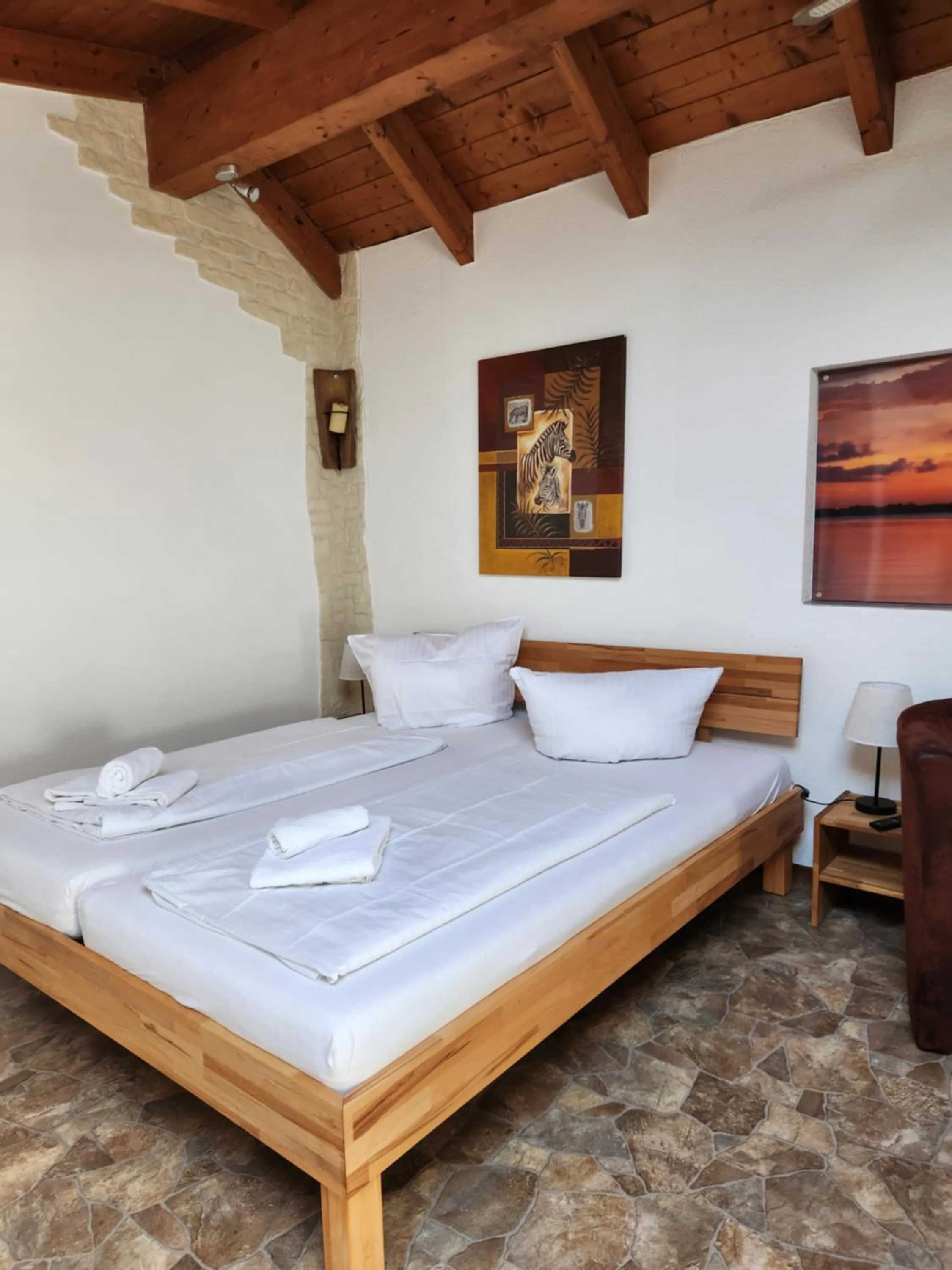 Bed in Gästehaus Parkblick