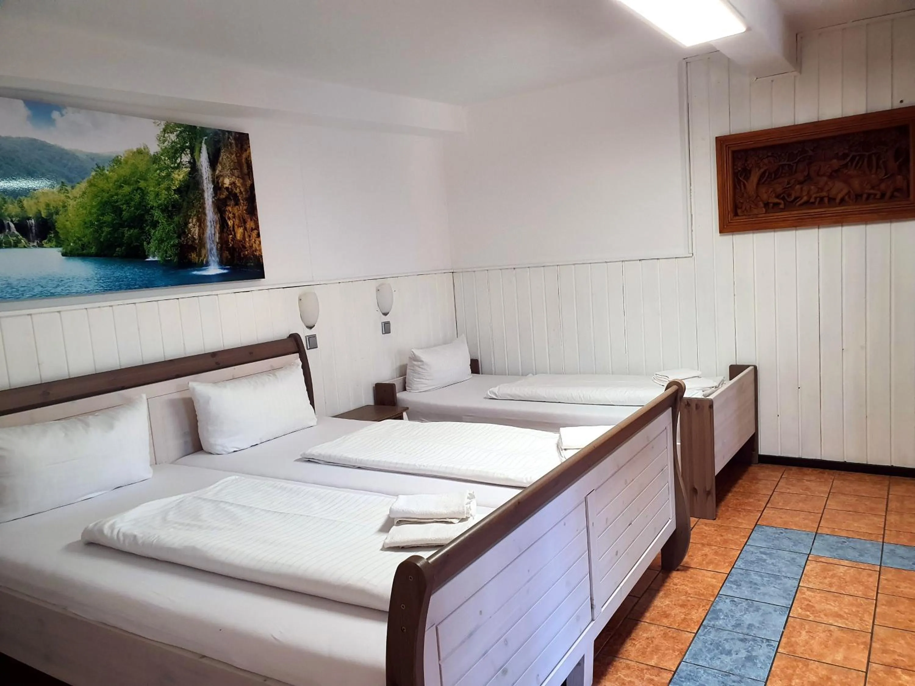 Bed in Gästehaus Parkblick