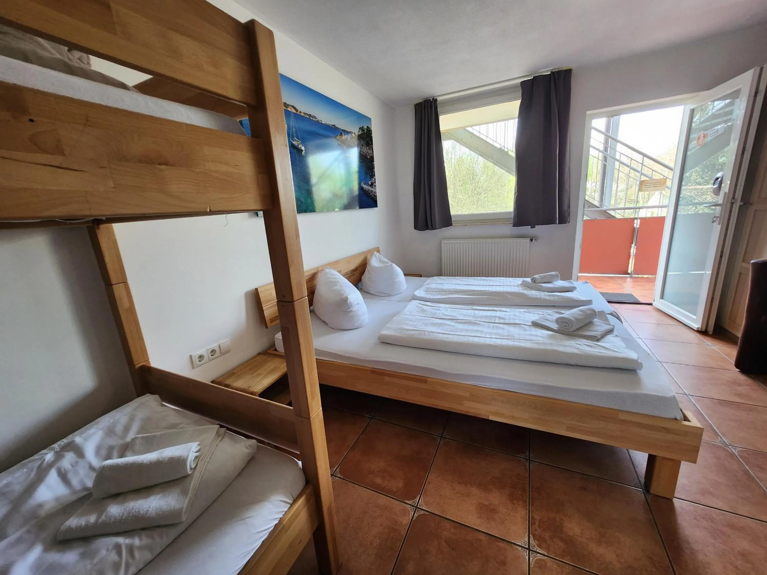 Bed in Gästehaus Parkblick