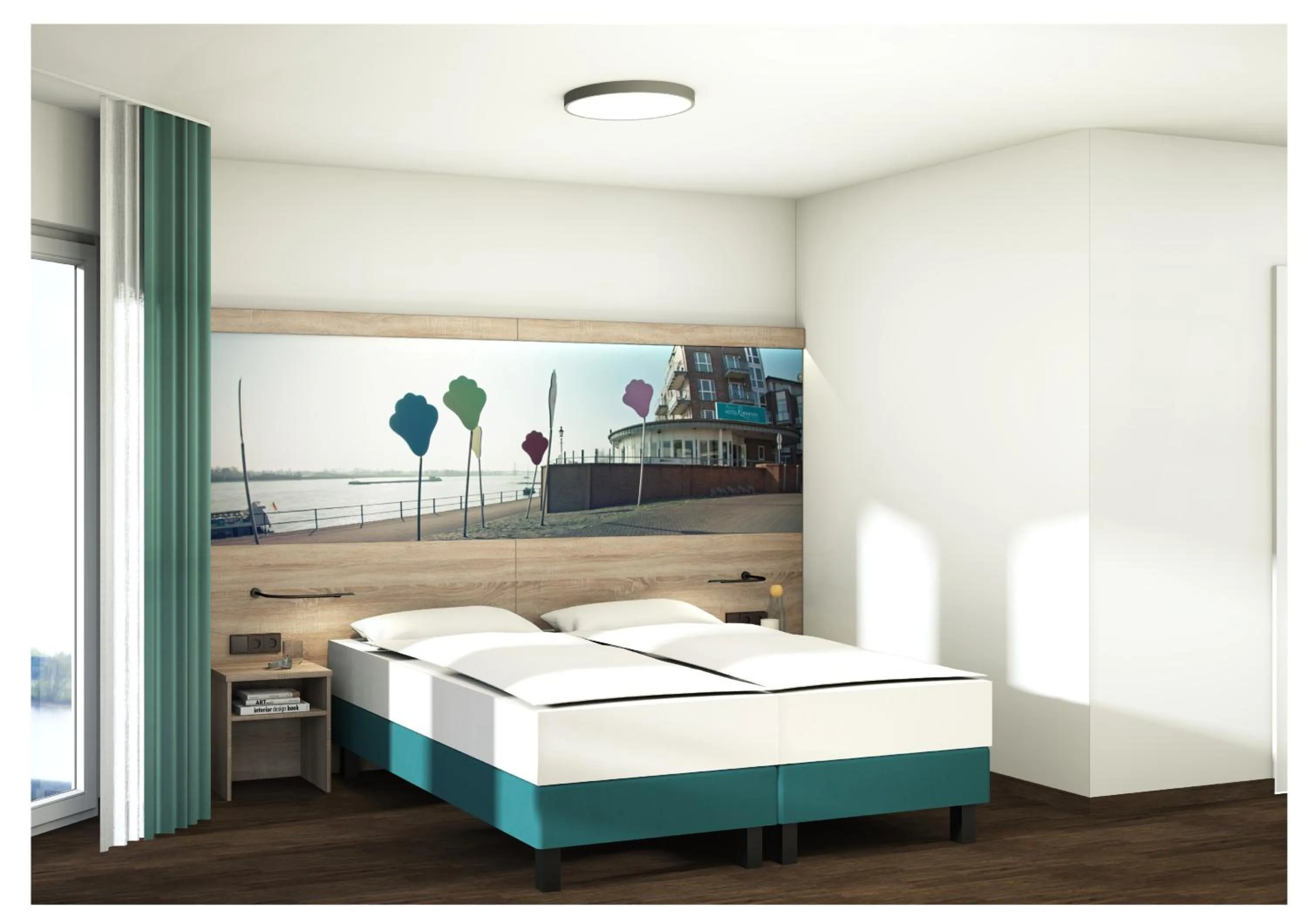 Photo of the whole room, Bed in Hotel Rheinpark Rees