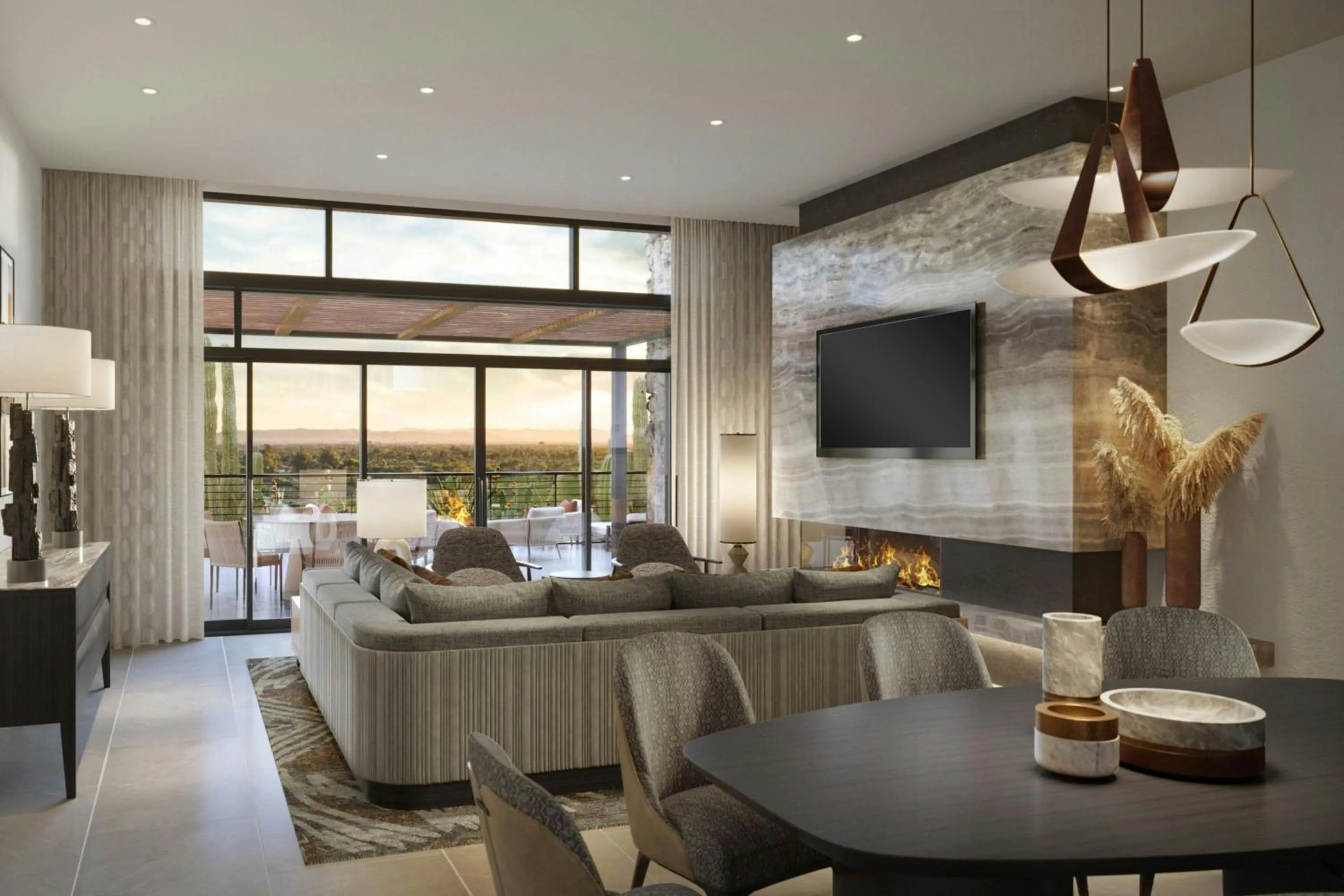 Living room in The Canyon Suites at The Phoenician, a Luxury Collection Resort, Scottsdale