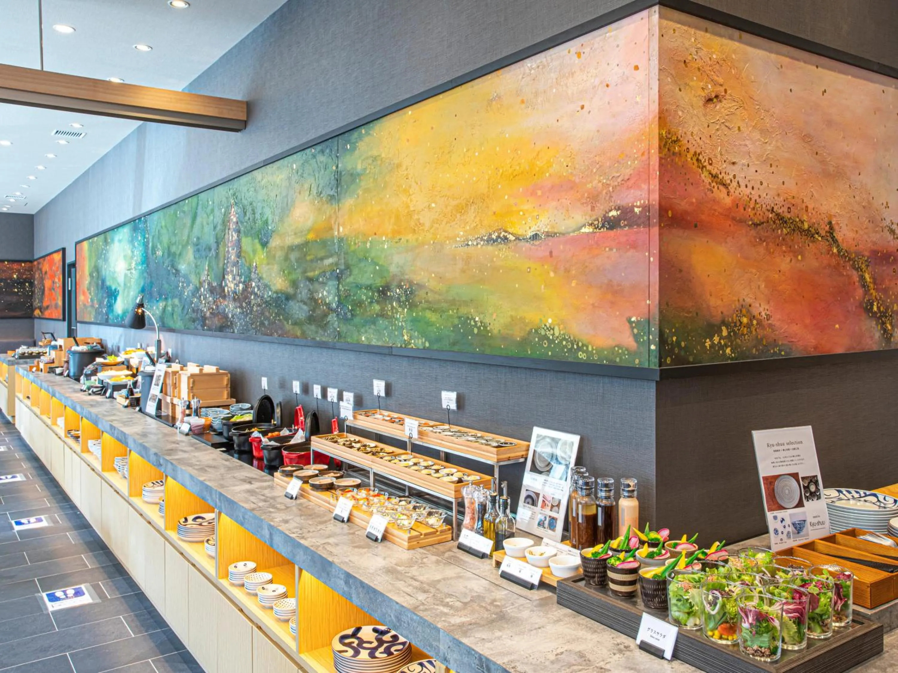 Buffet breakfast in Hotel Torifito Hakata Gion