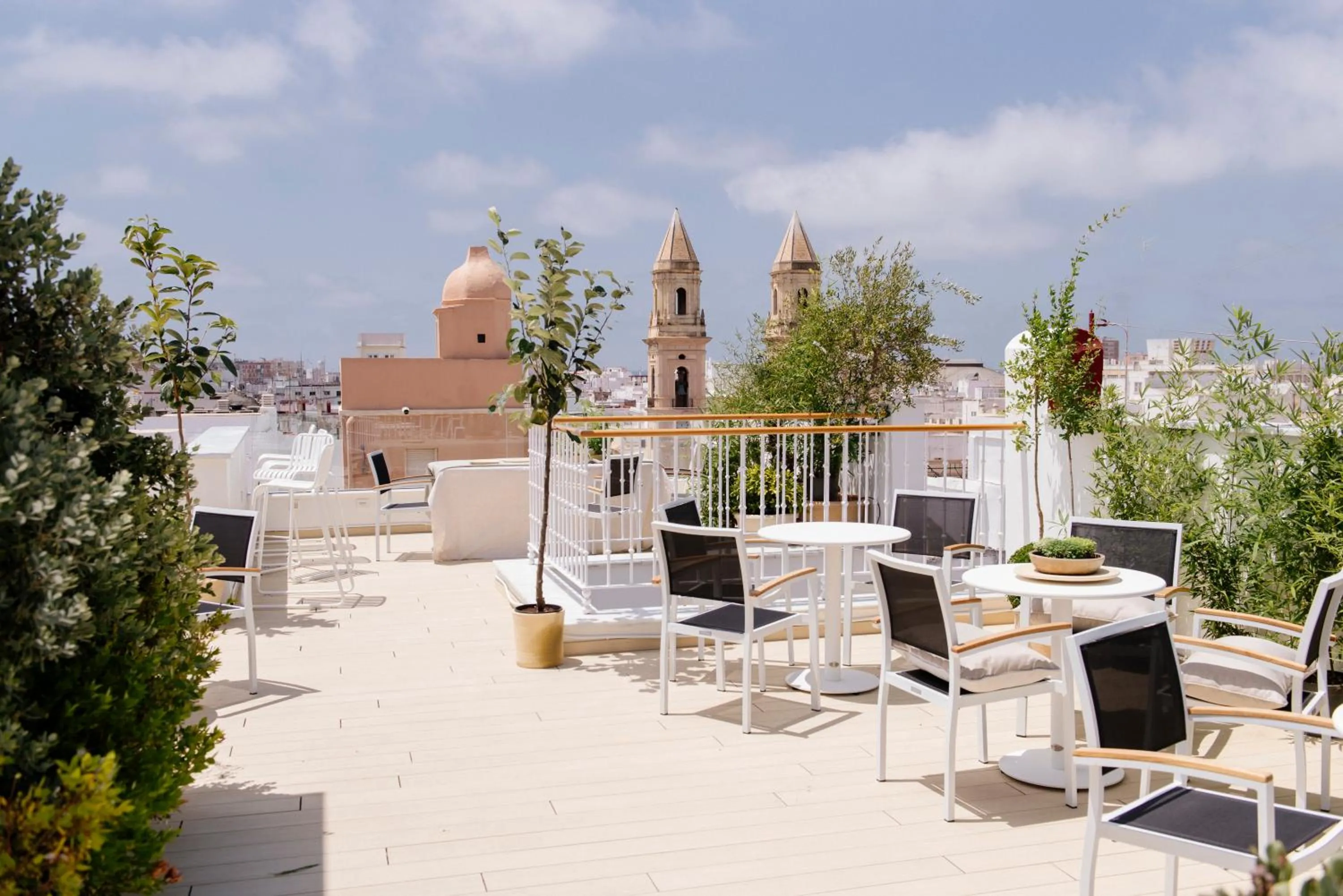 Balcony/Terrace in Plaza Mina Suites - Adults Recommended by Luxury Suites Cadiz