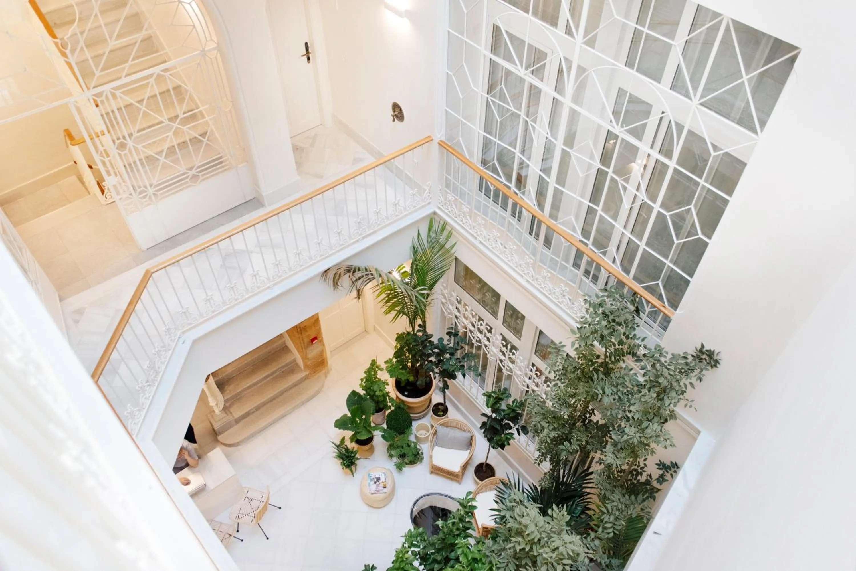 Lobby or reception in Plaza Mina Suites - Adults Recommended by Luxury Suites Cadiz