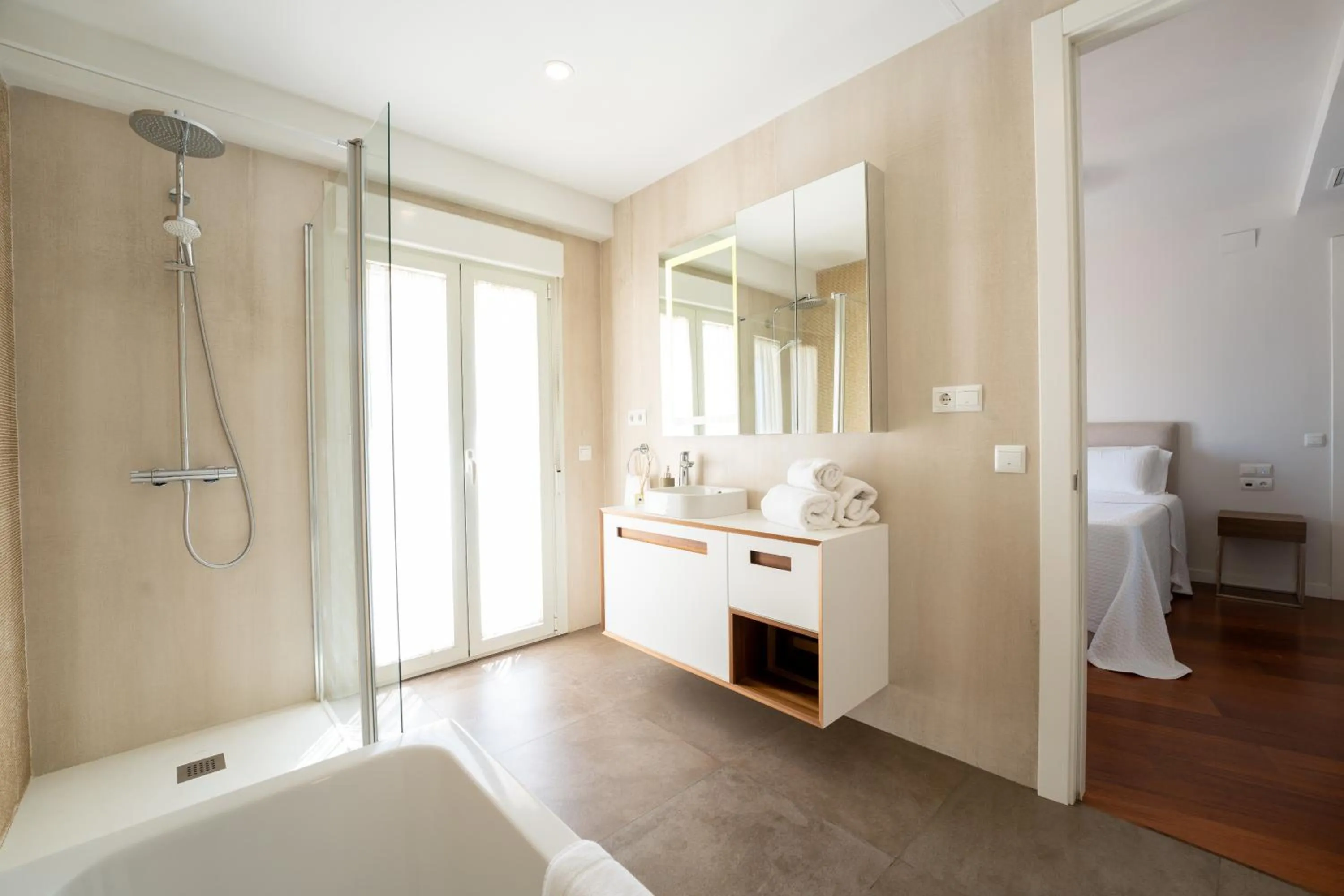 Bathroom in Plaza Mina Suites - Adults Recommended by Luxury Suites Cadiz
