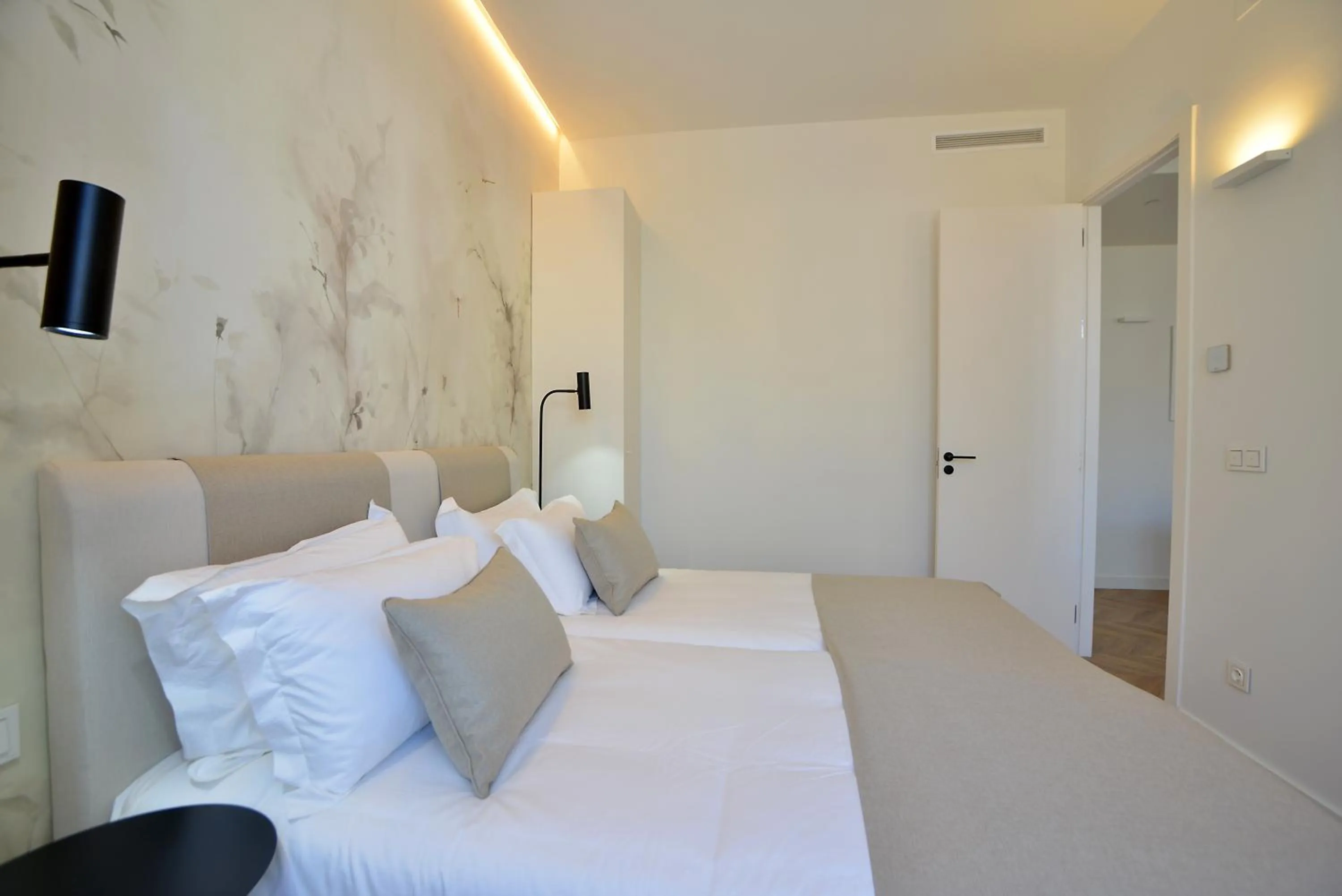 Bedroom, Bed in Plaza Mina Suites - Adults Recommended by Luxury Suites Cadiz