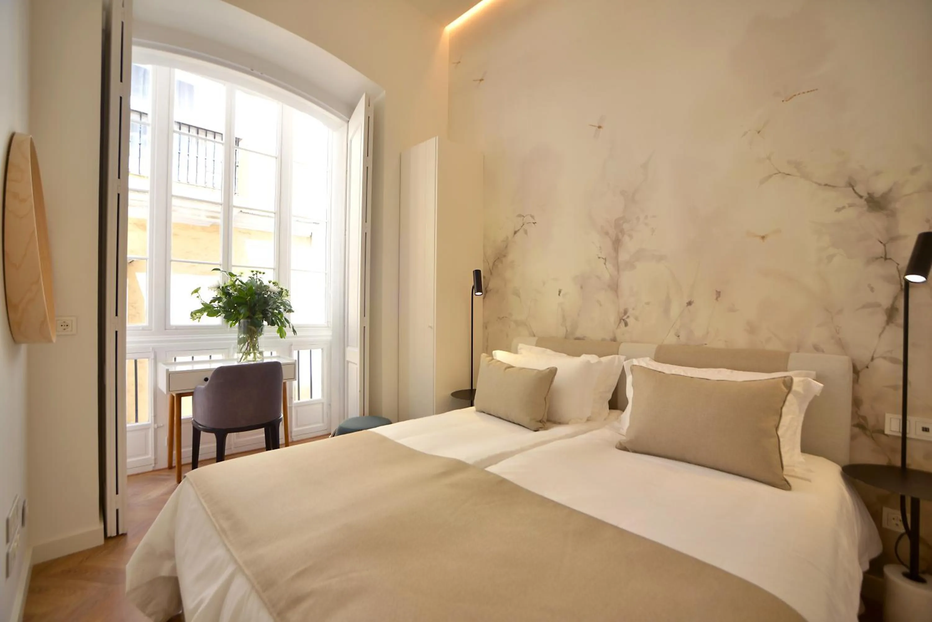Bedroom, Bed in Plaza Mina Suites - Adults Recommended by Luxury Suites Cadiz