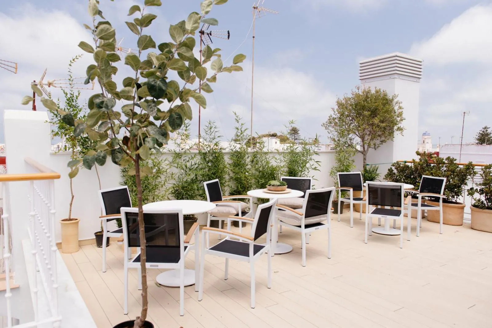Balcony/Terrace in Plaza Mina Suites - Adults Recommended by Luxury Suites Cadiz