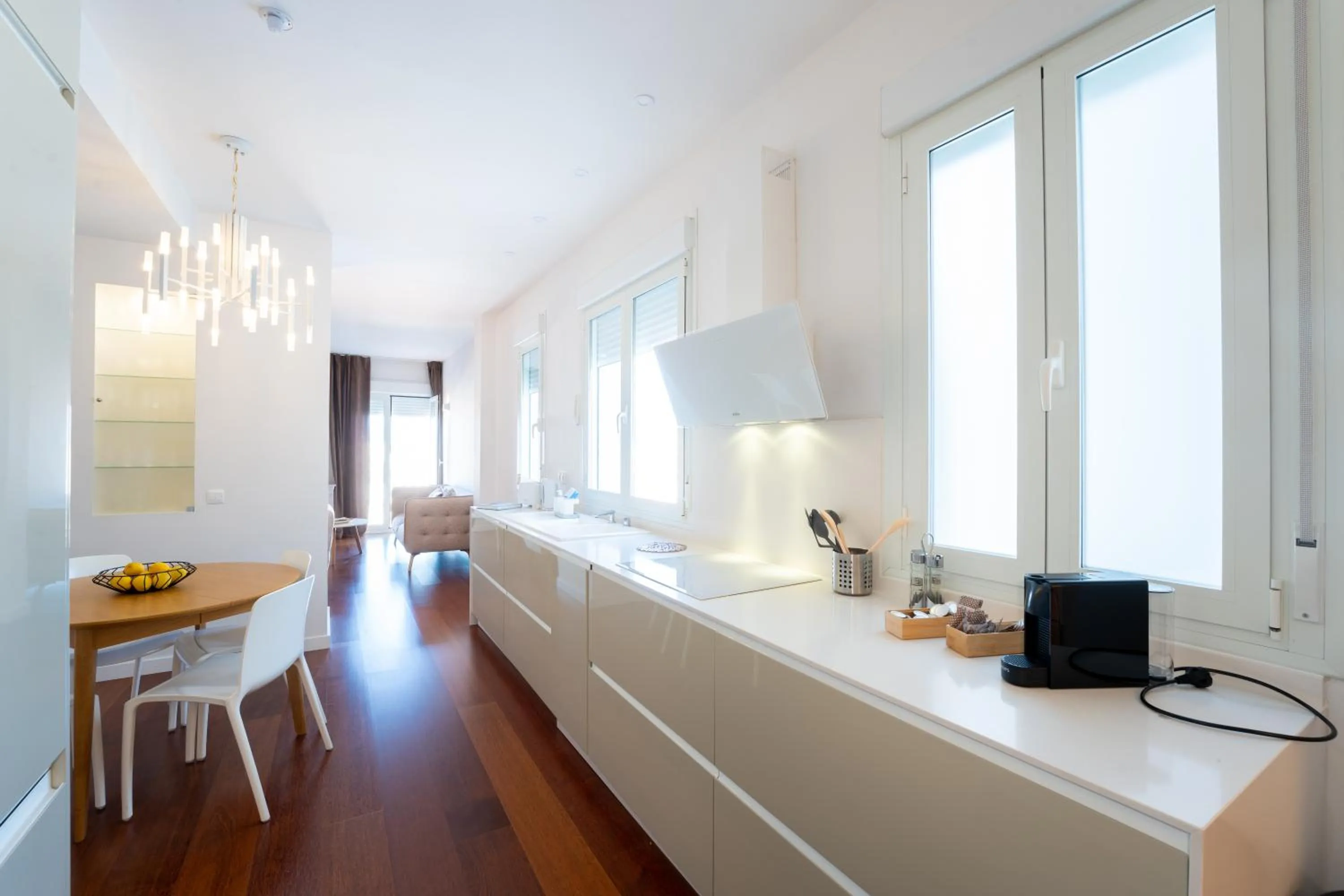 kitchen in Plaza Mina Suites - Adults Recommended by Luxury Suites Cadiz