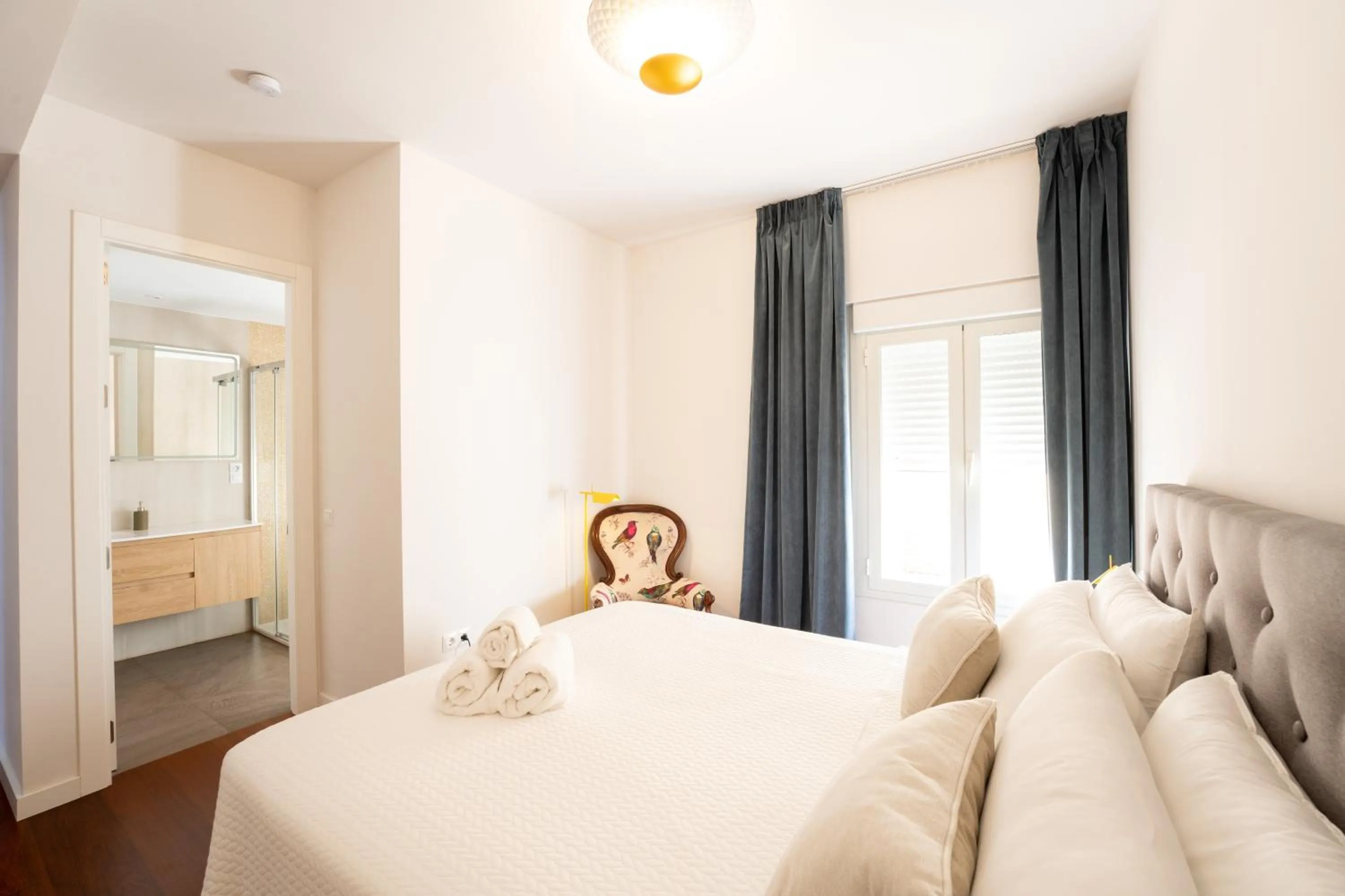 Bedroom, Bed in Plaza Mina Suites - Adults Recommended by Luxury Suites Cadiz