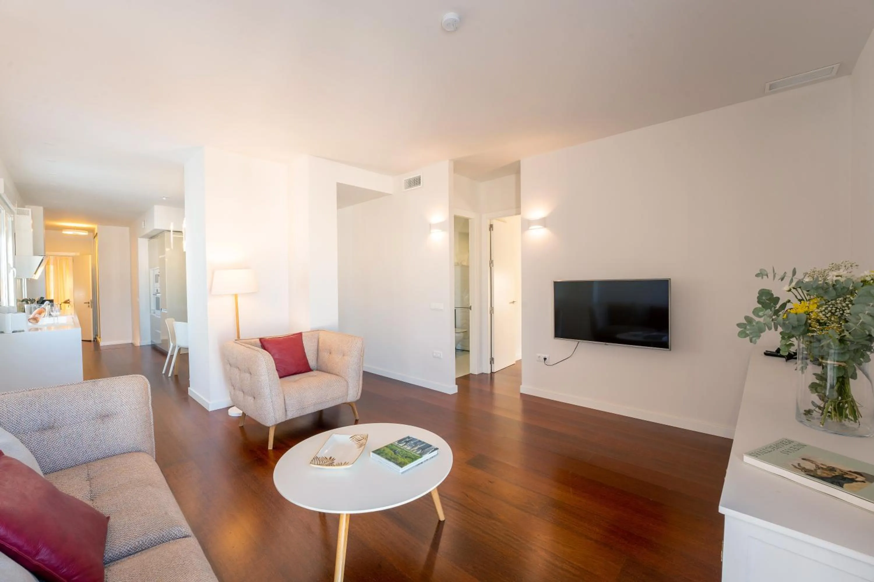 Living room in Plaza Mina Suites - Adults Recommended by Luxury Suites Cadiz