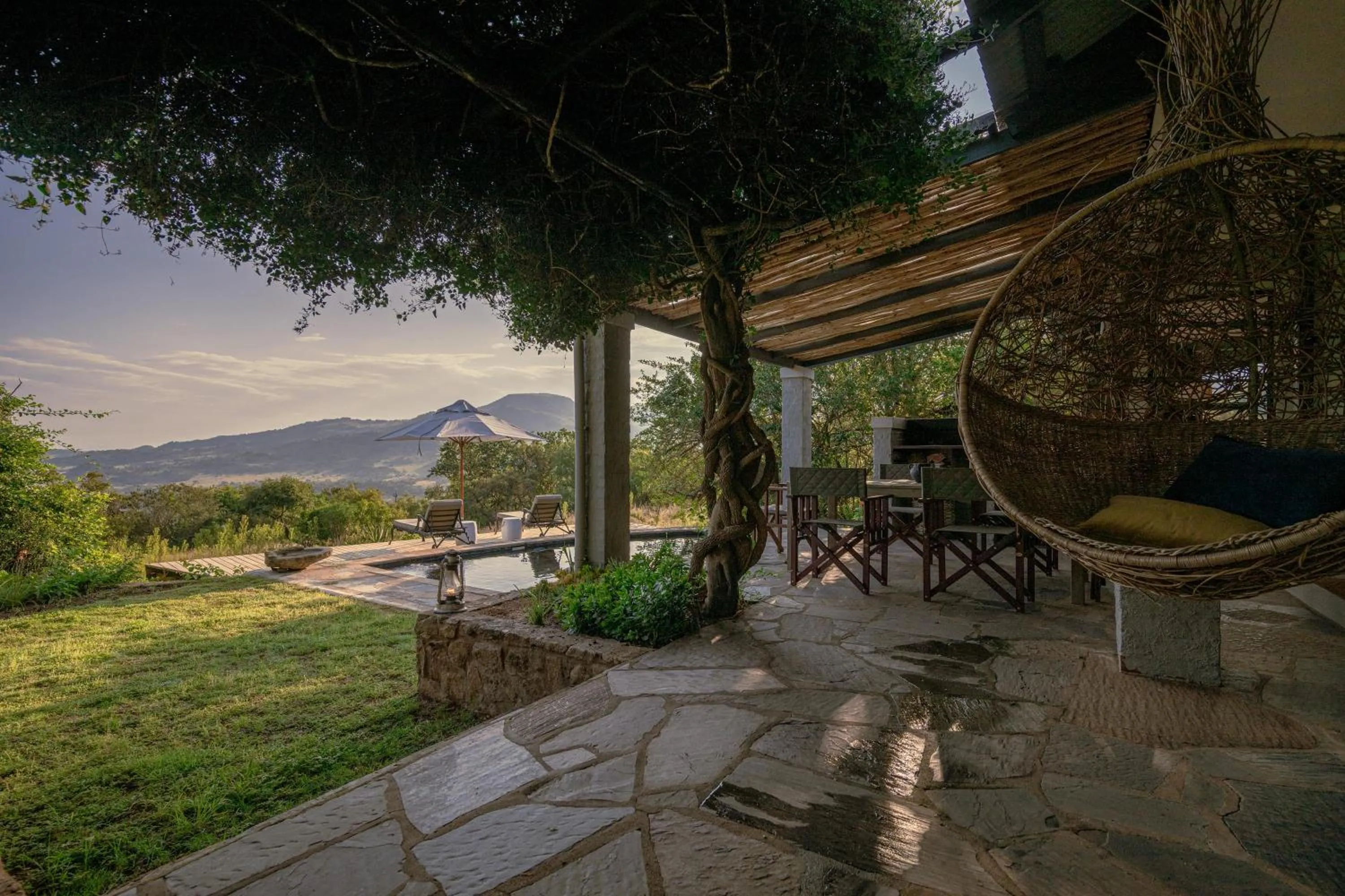 Pool view in Valley Lodge - Babanango Game Reserve