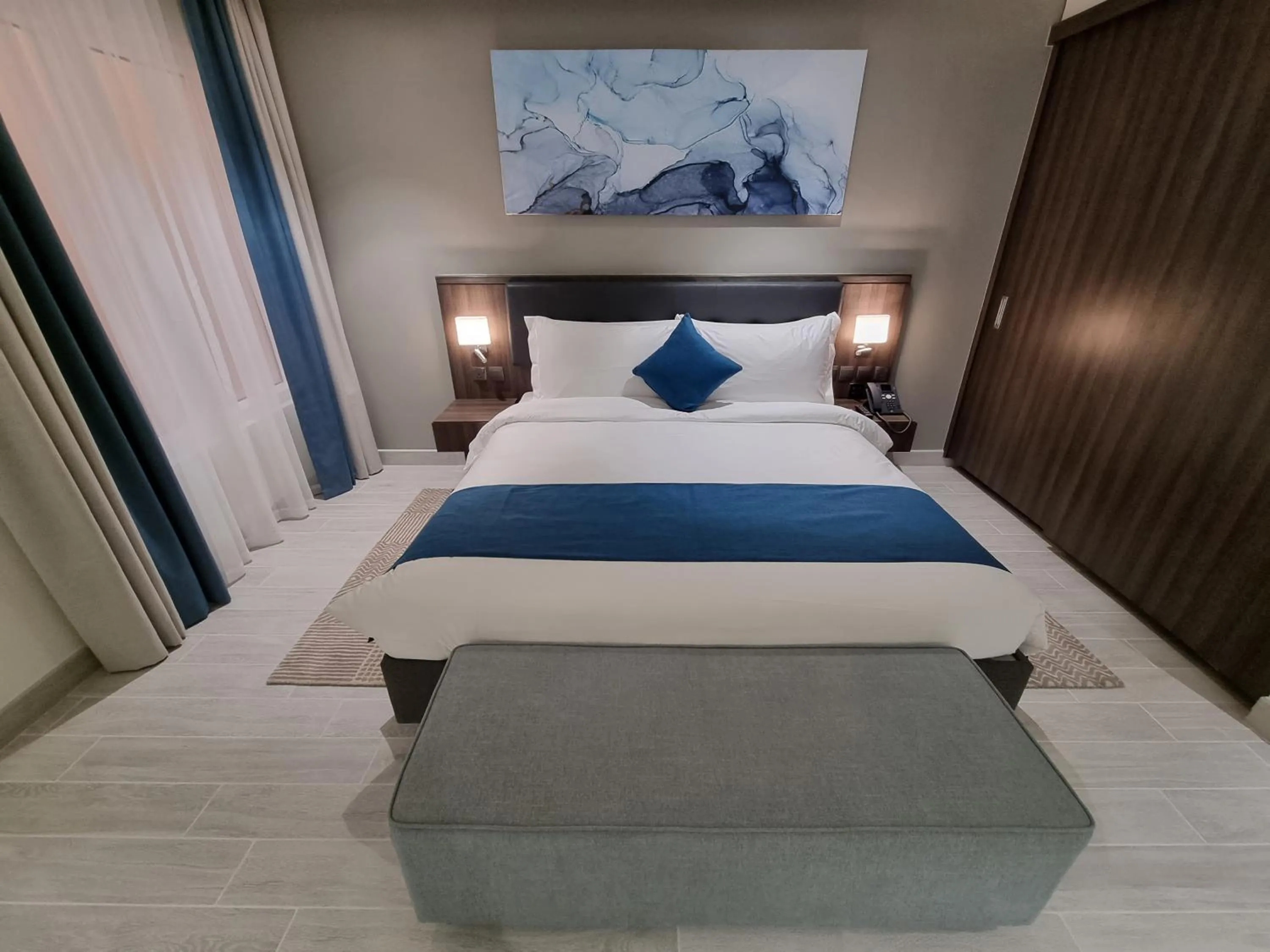 Bed in Citadines Al Ghubrah Muscat