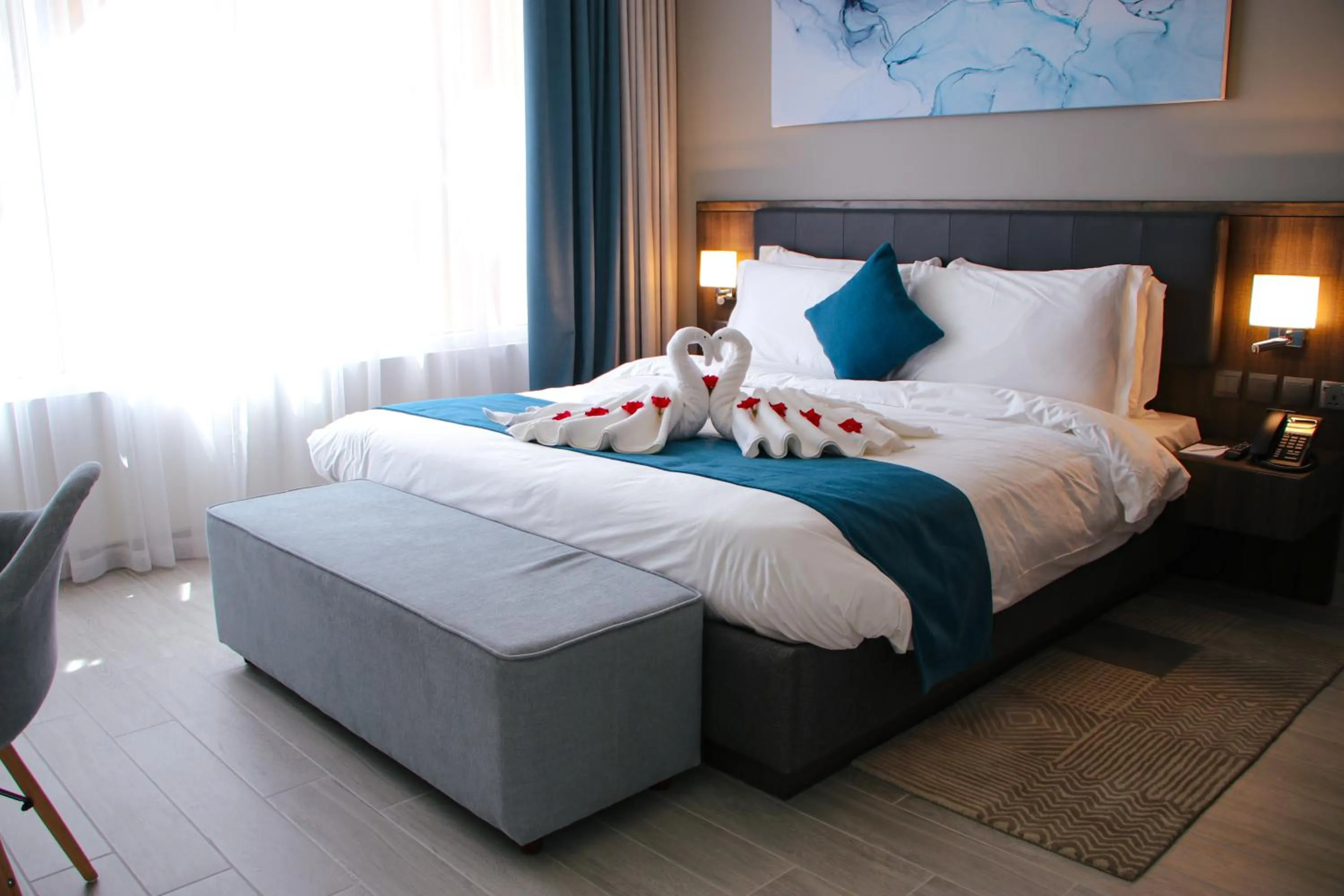 Bed in Citadines Al Ghubrah Muscat