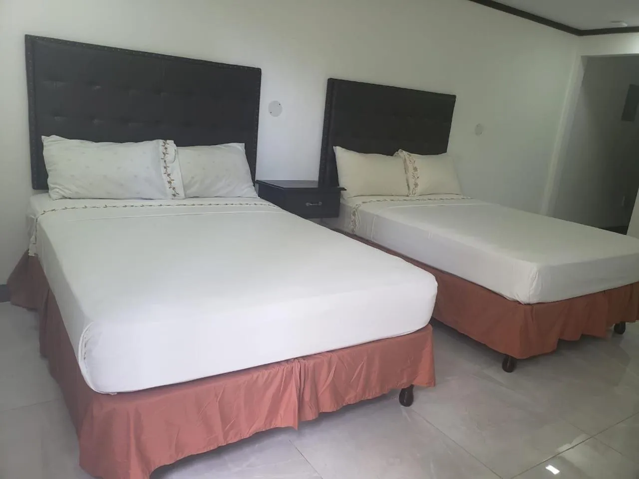 Bedroom, Bed in Sand and Blue Seas