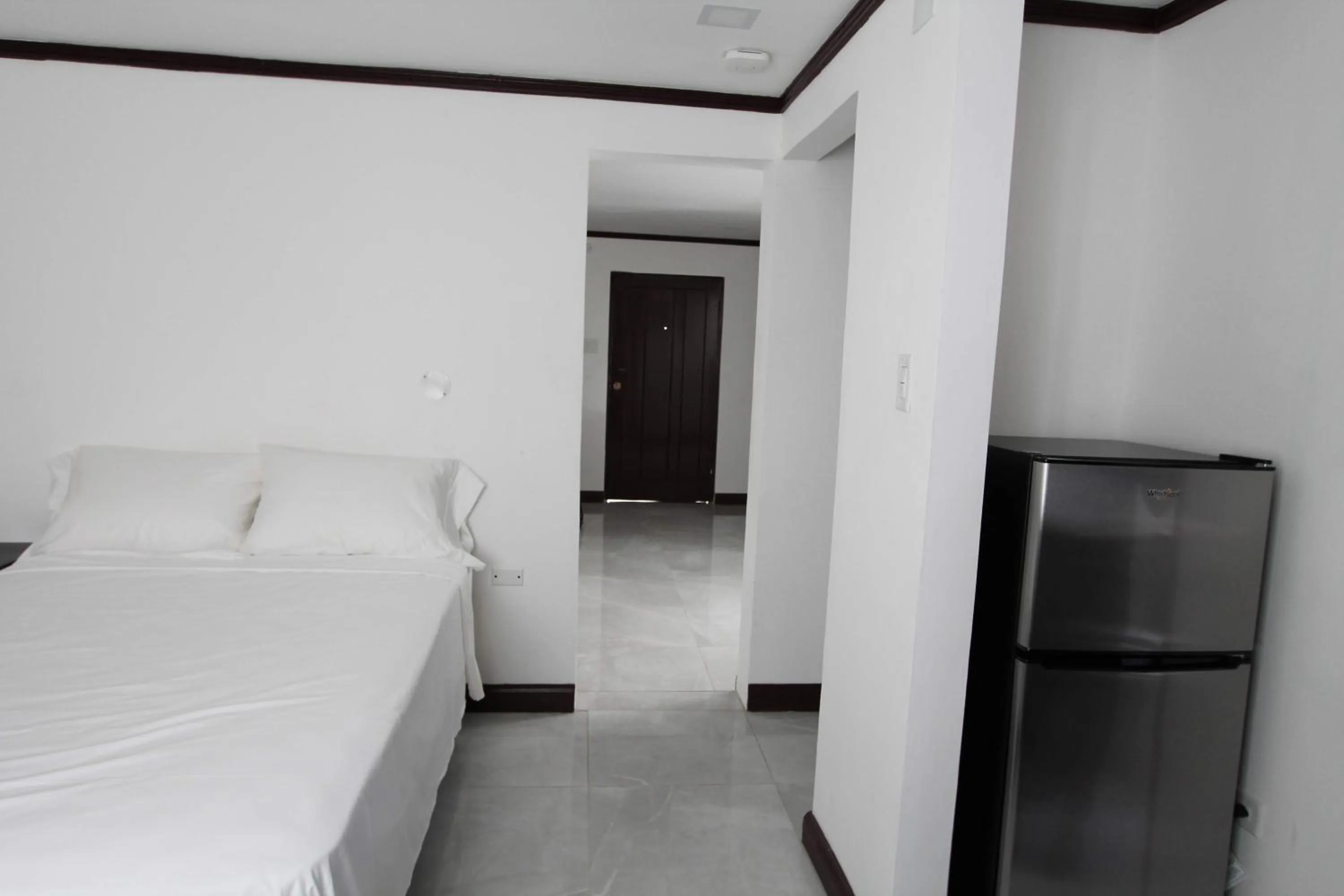 Bedroom, Bed in Sand and Blue Seas