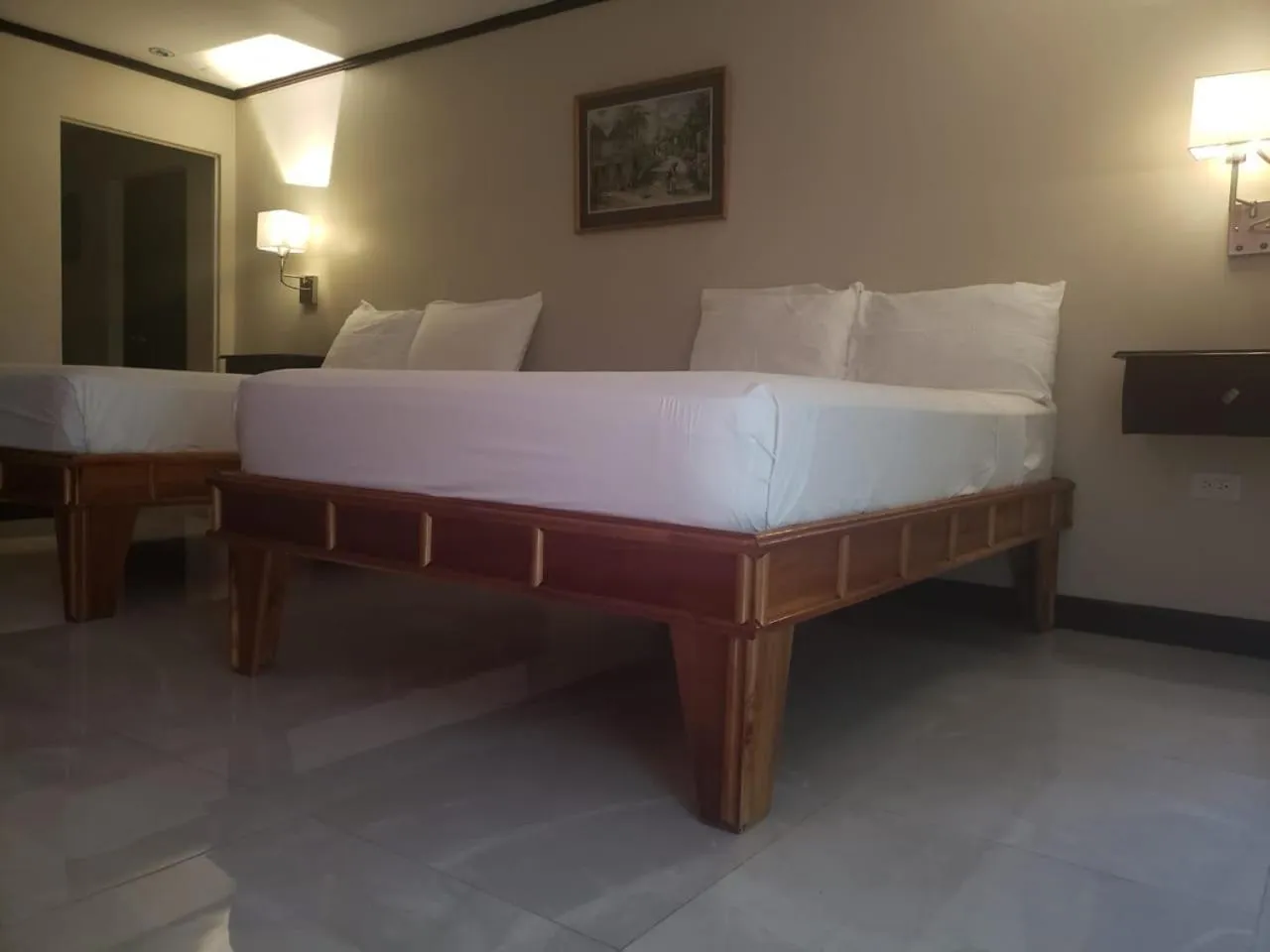 Bedroom, Bed in Sand and Blue Seas