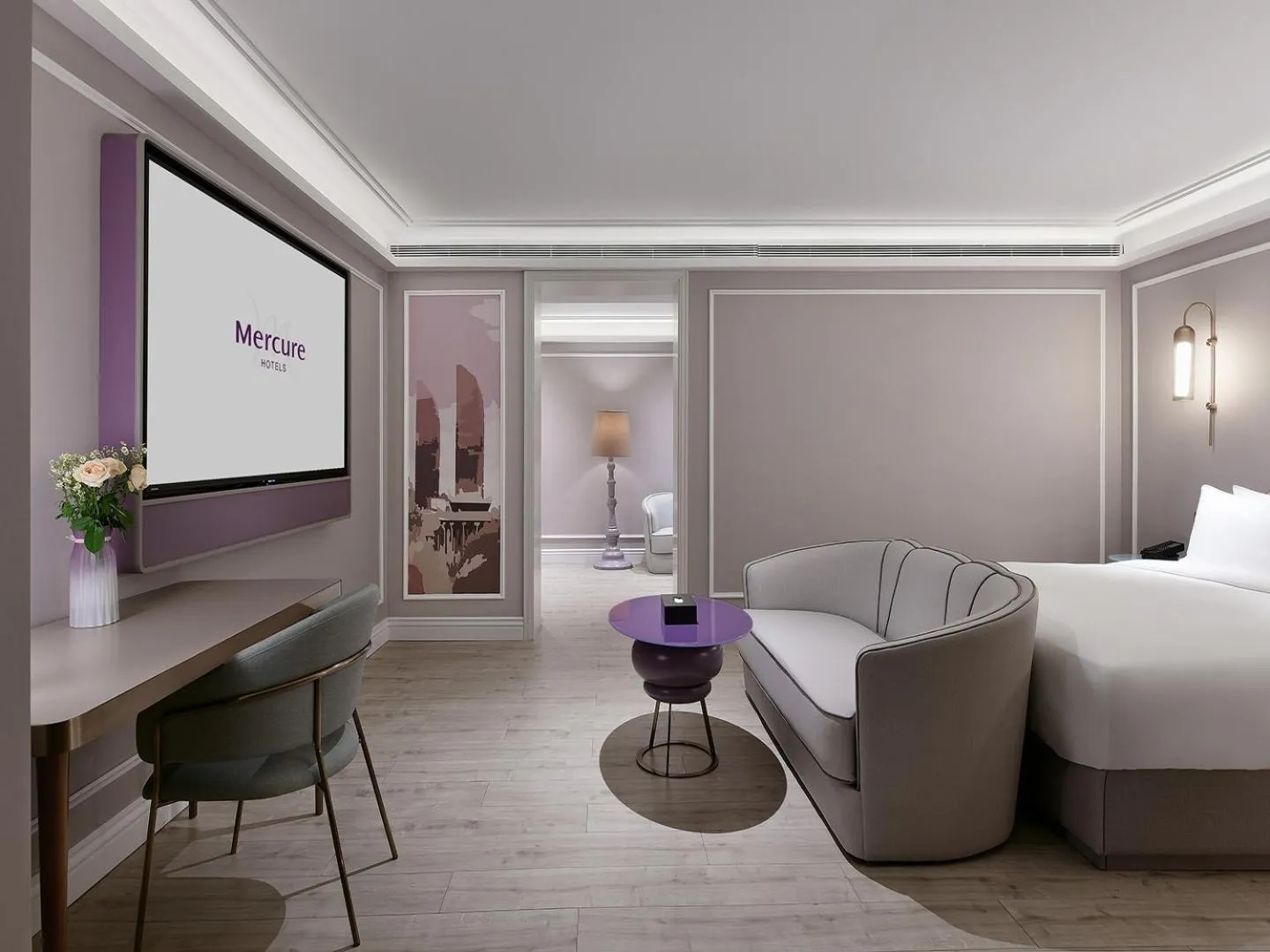 Bed in Mercure Xiamen Zhongshan Road Pedestrian Street Seaview