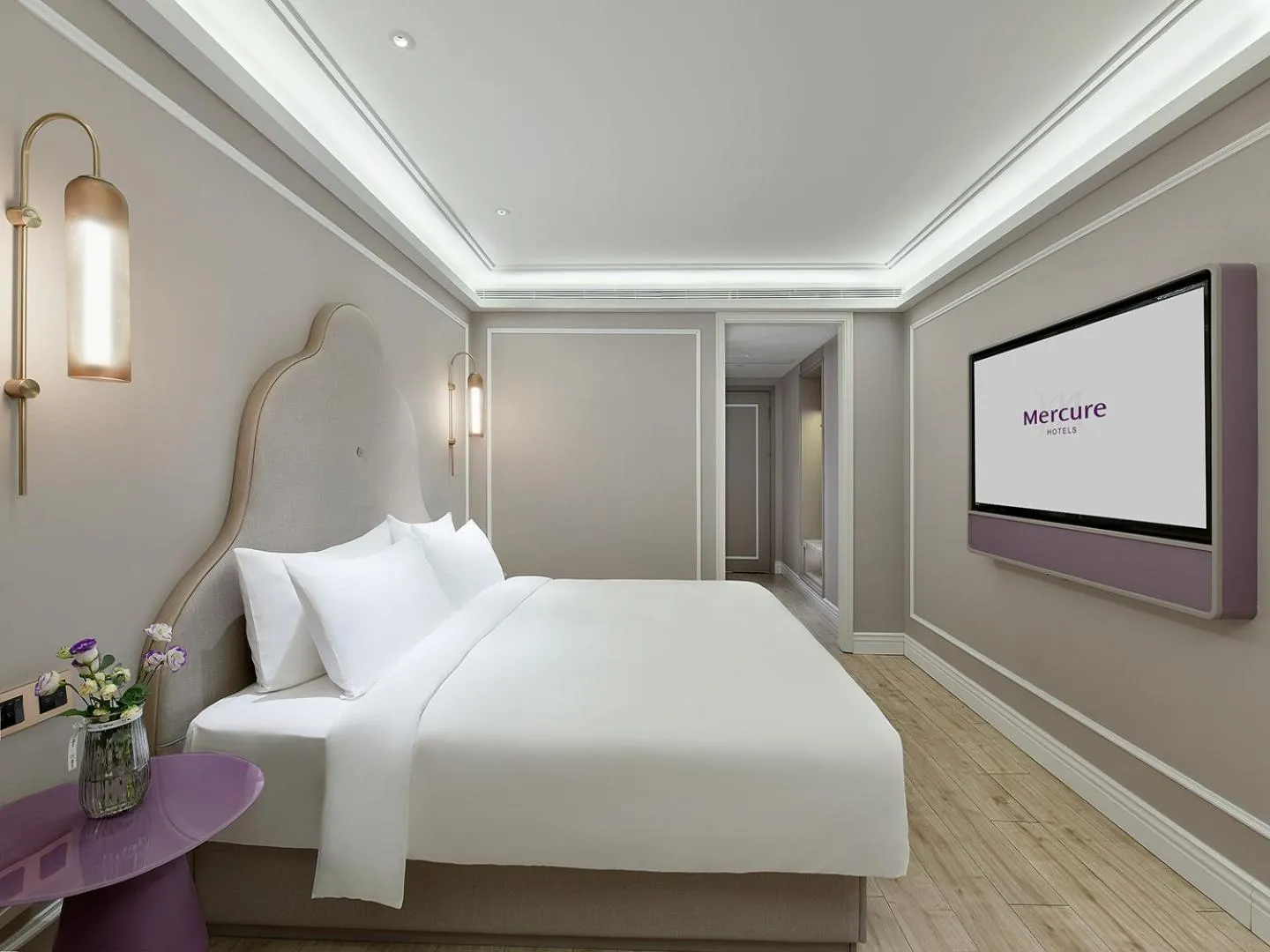 Bed in Mercure Xiamen Zhongshan Road Pedestrian Street Seaview