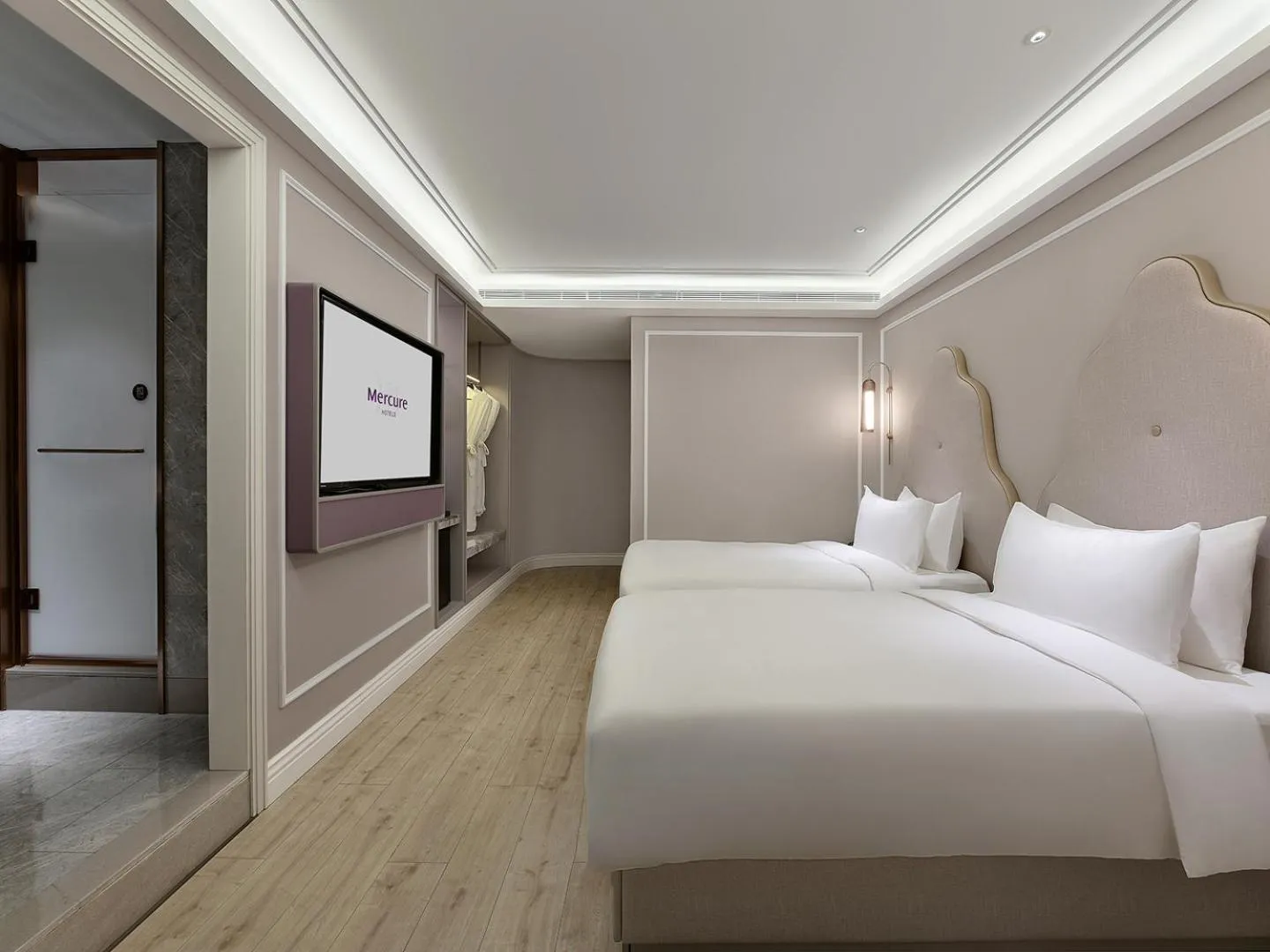 Bed in Mercure Xiamen Zhongshan Road Pedestrian Street Seaview