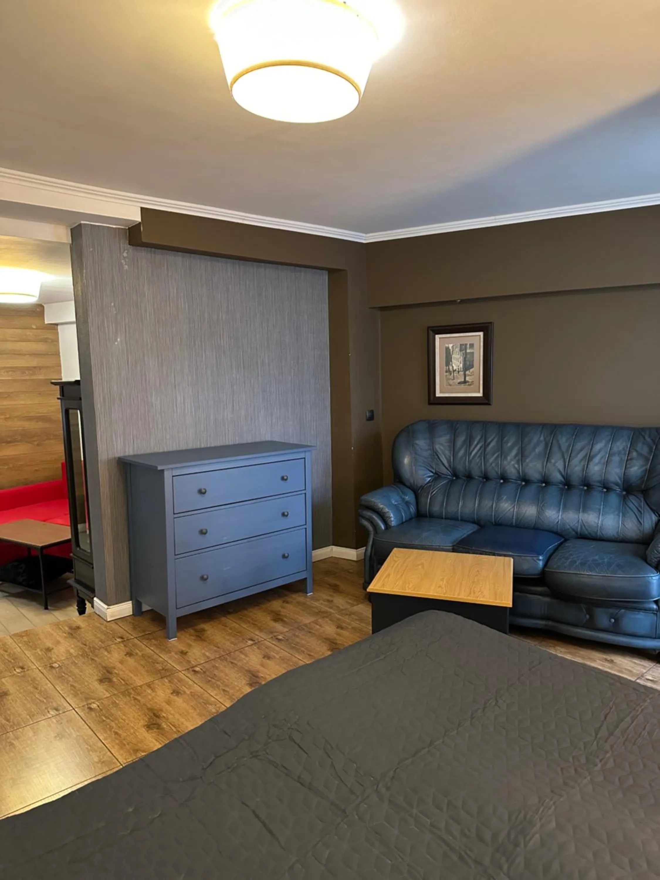 Living room, Bed in Hotel Art