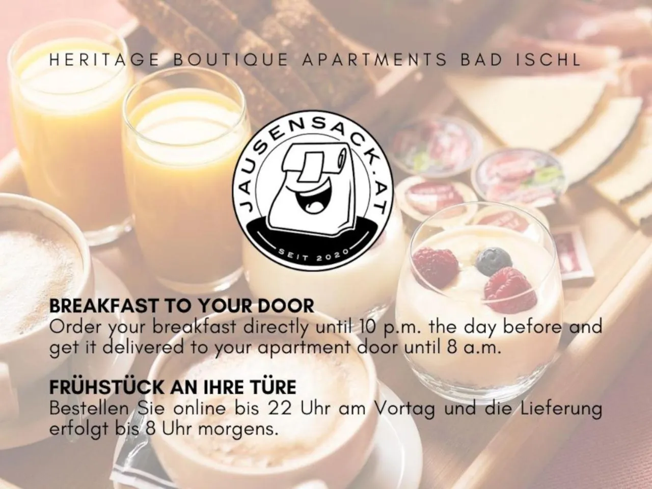 Breakfast in Heritage Boutique Apartments Bad Ischl