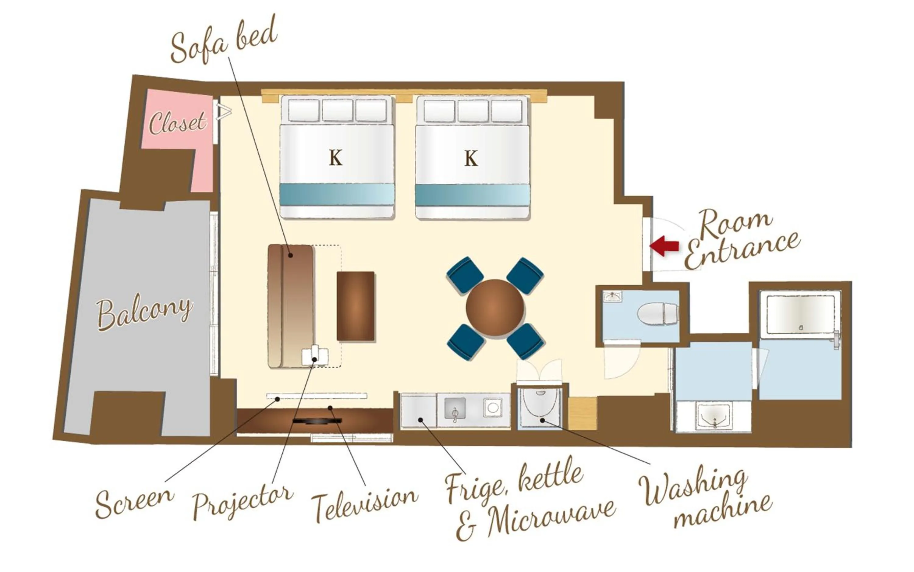 Floor plan in RESI STAY Hotel Sun Chlorella