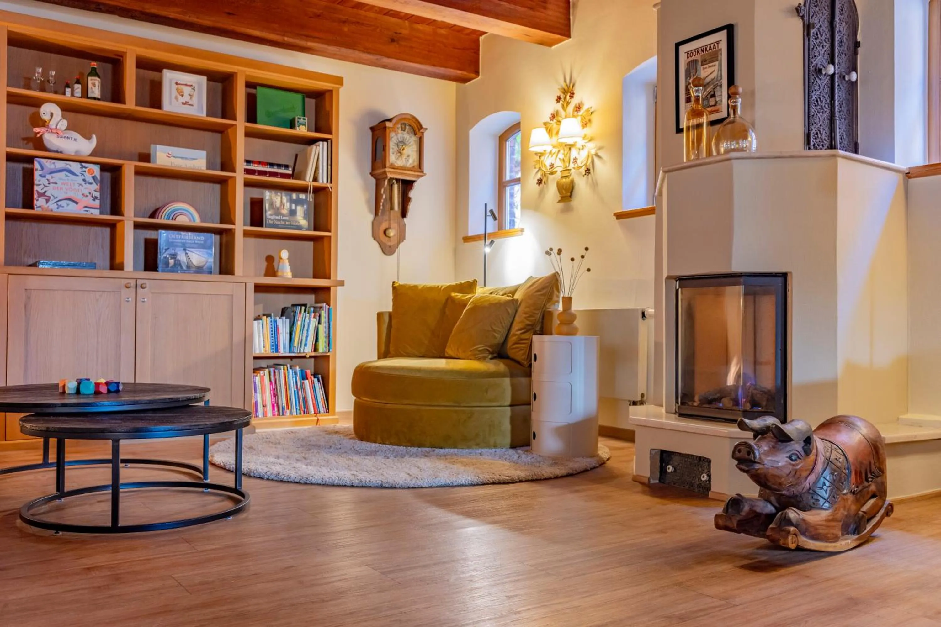 fireplace in Romantik Hotel Reichshof