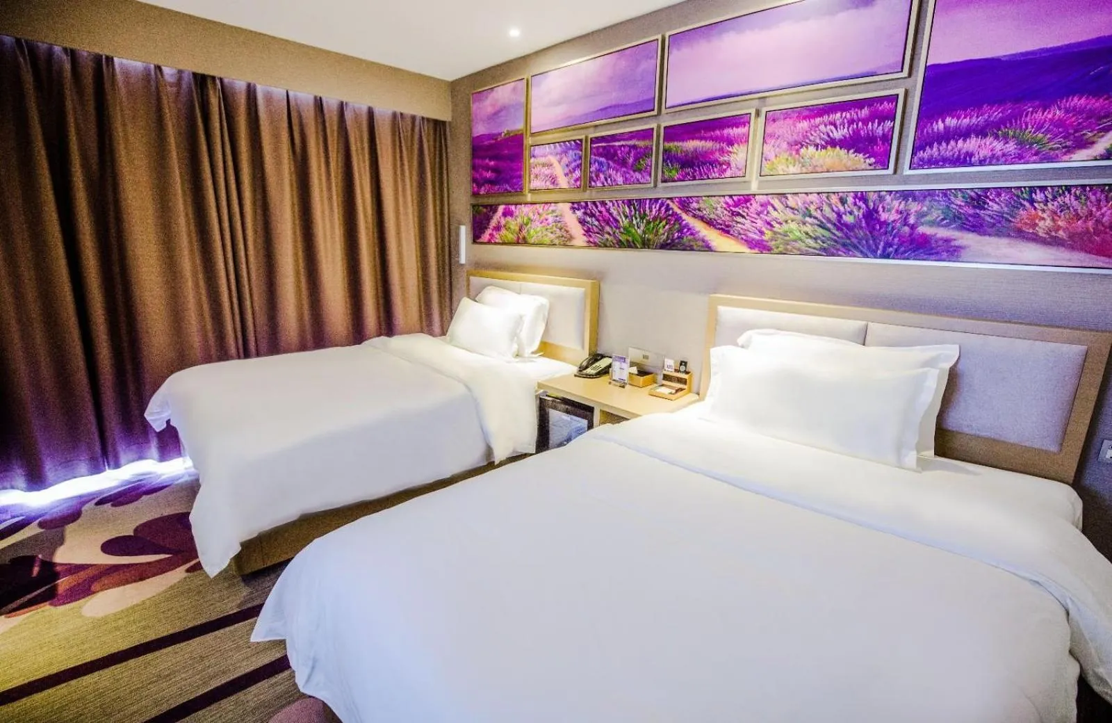 Bed in Lavande Hotel Zhumadian High Speed ​​Railway Station