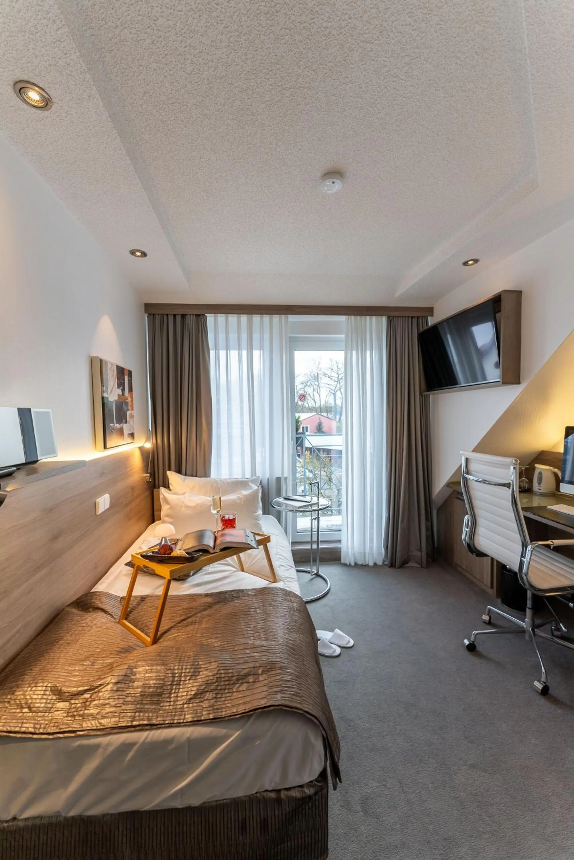 Bed in Hotel An der Wasserburg