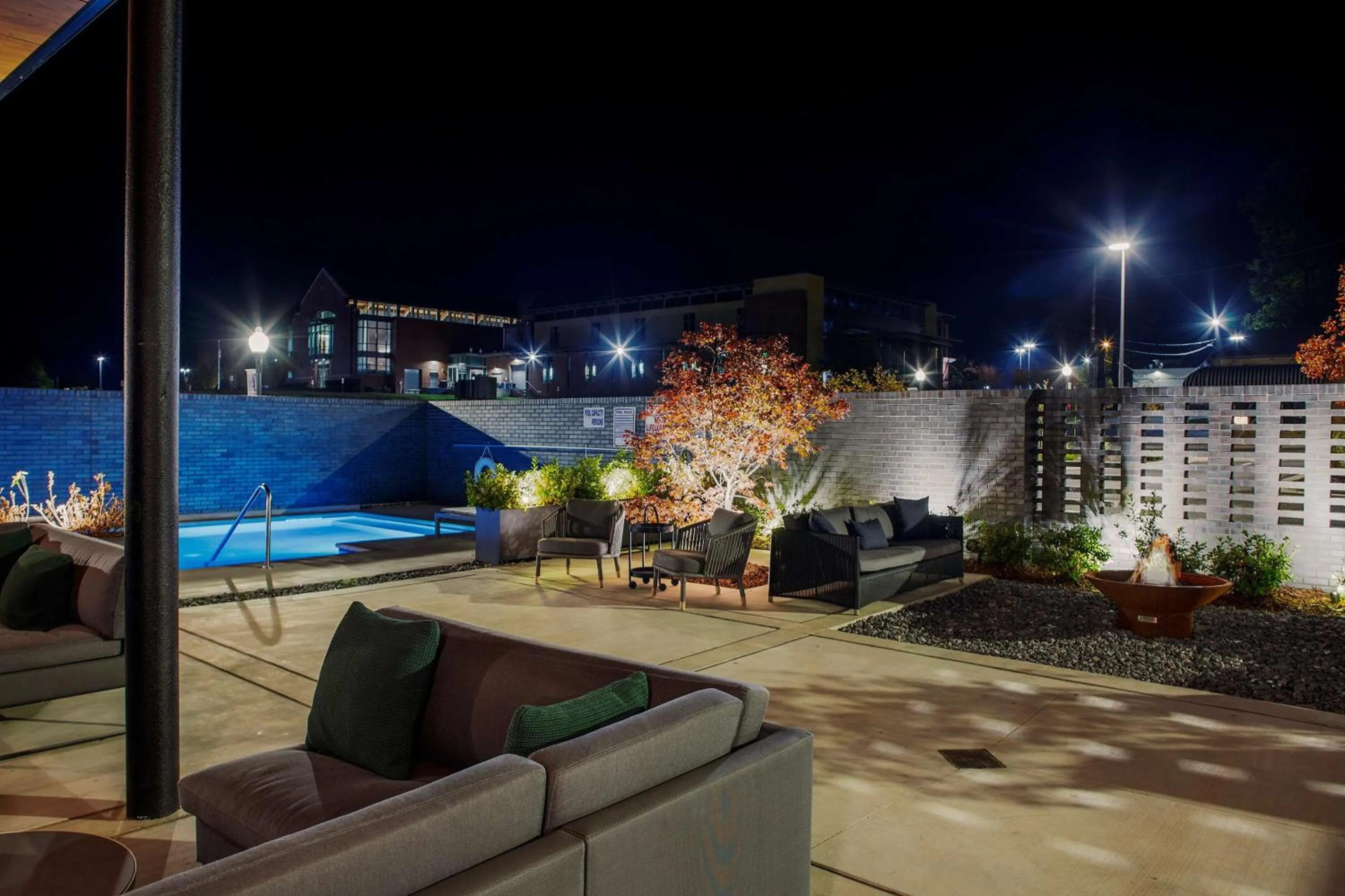 Pool view in The Haywood, Tapestry Collection by Hilton