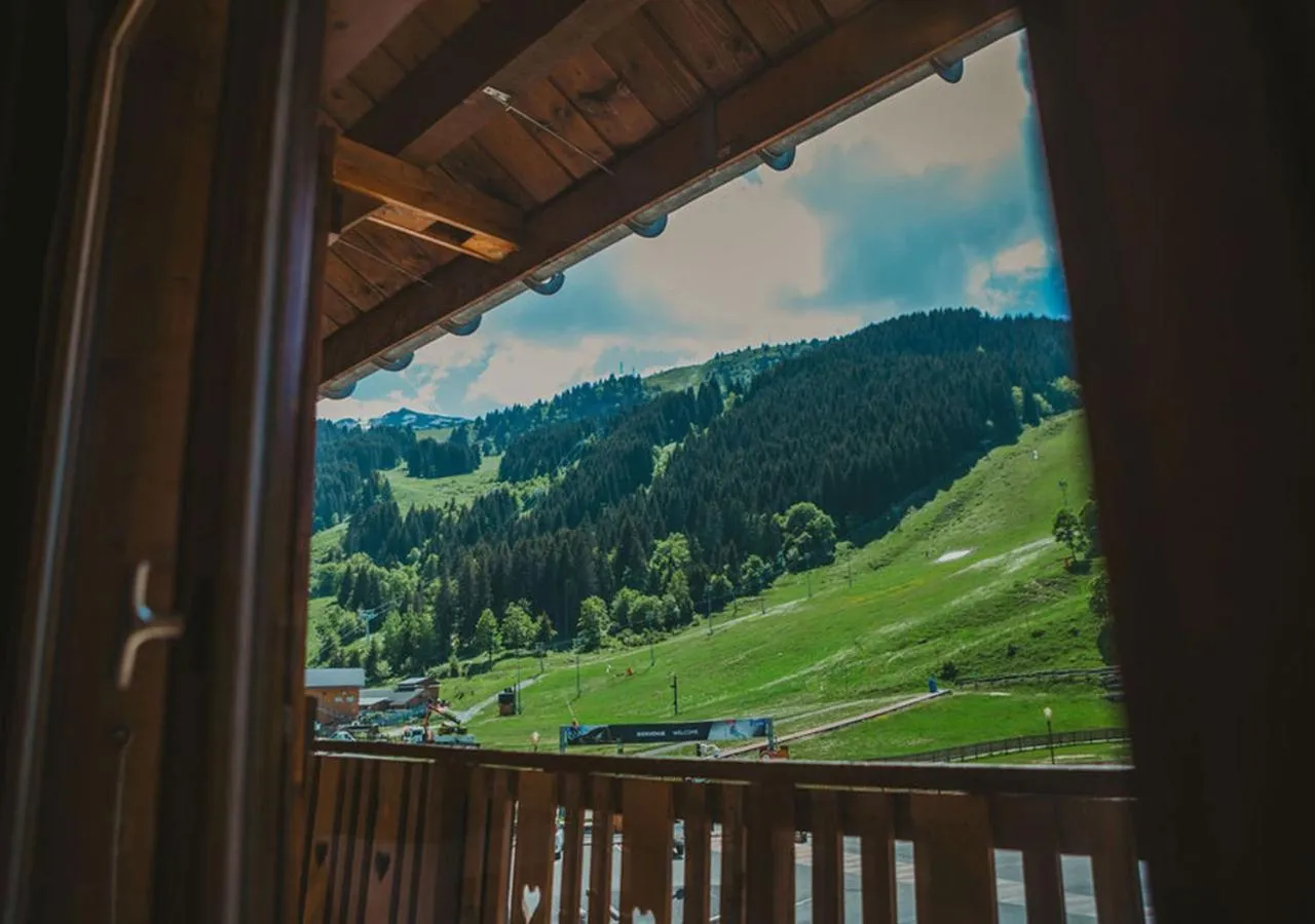 Balcony/Terrace in Hôtel Les Grangettes