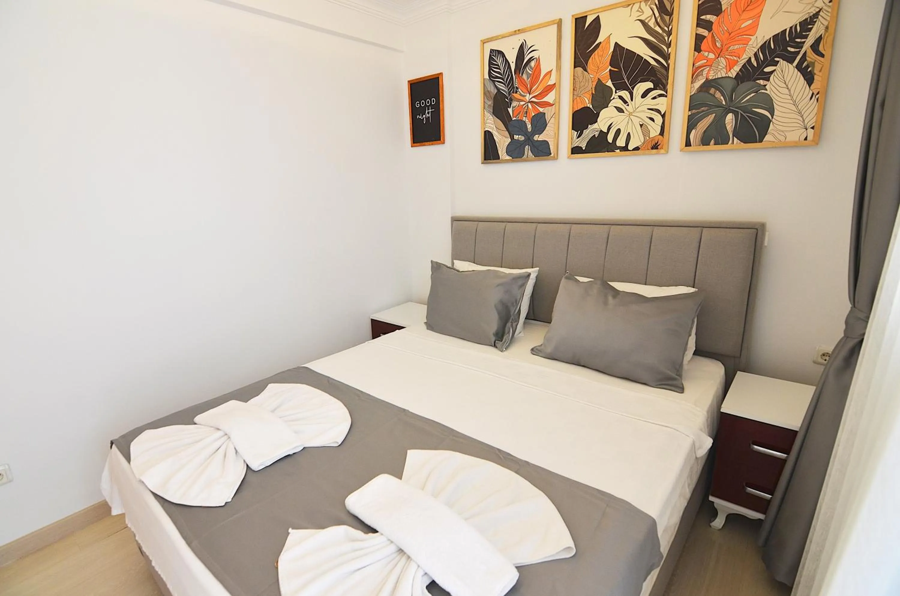 Bed in Mykonut Apart Hotel