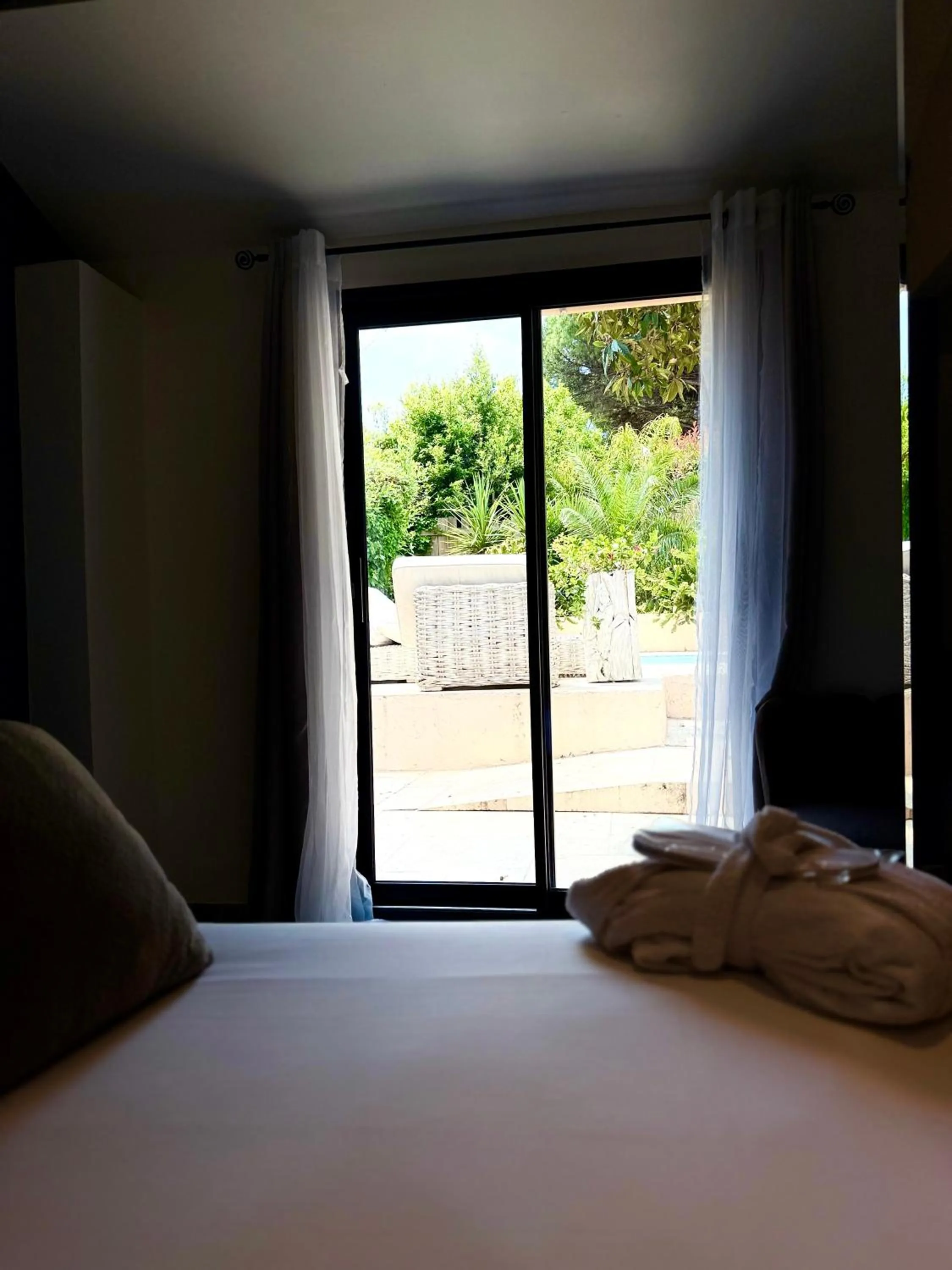 View (from property/room), Bed in La Villa Dune, Hôtel & Spa
