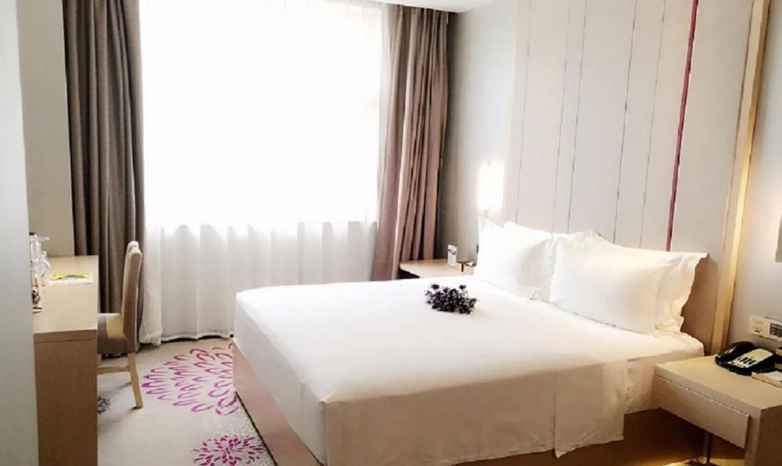 Bed in Lavande Hotel Yinchuan Railway Station Wanda