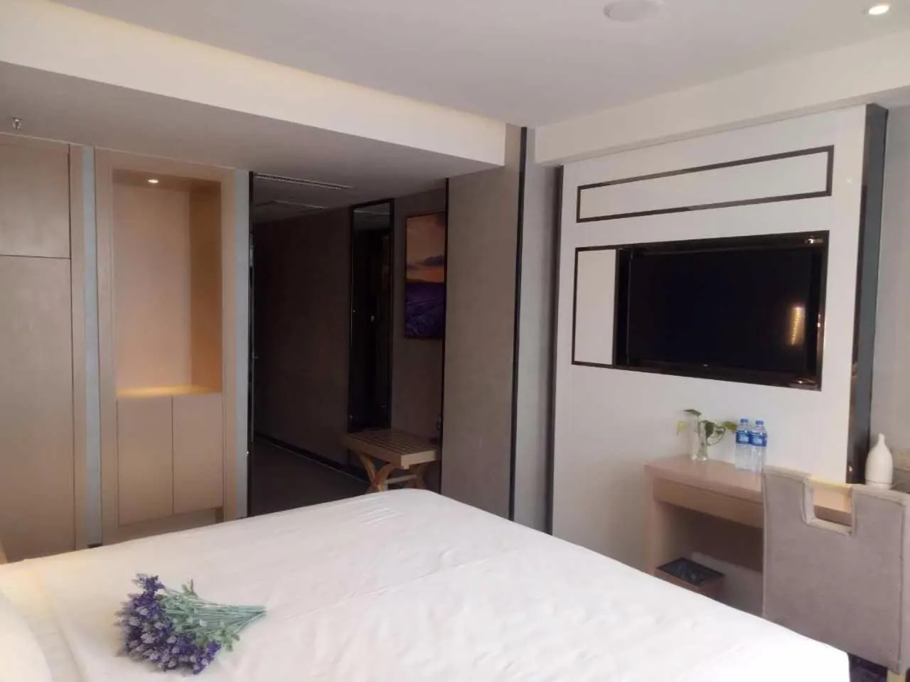 Bed in Lavande Hotel Yinchuan Railway Station Wanda