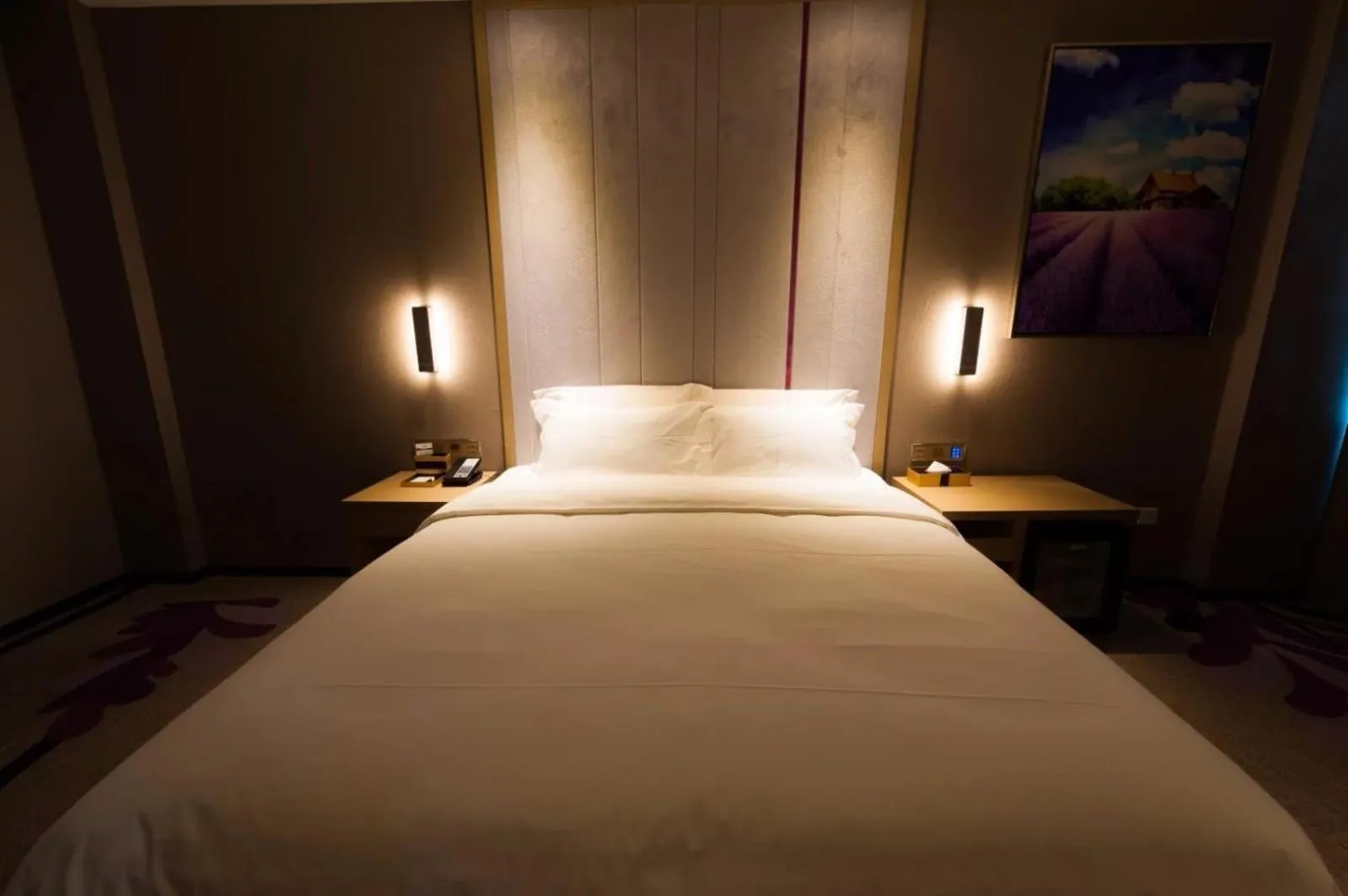Bed in Lavande Hotel Langzhong Railway Station And International Trade City