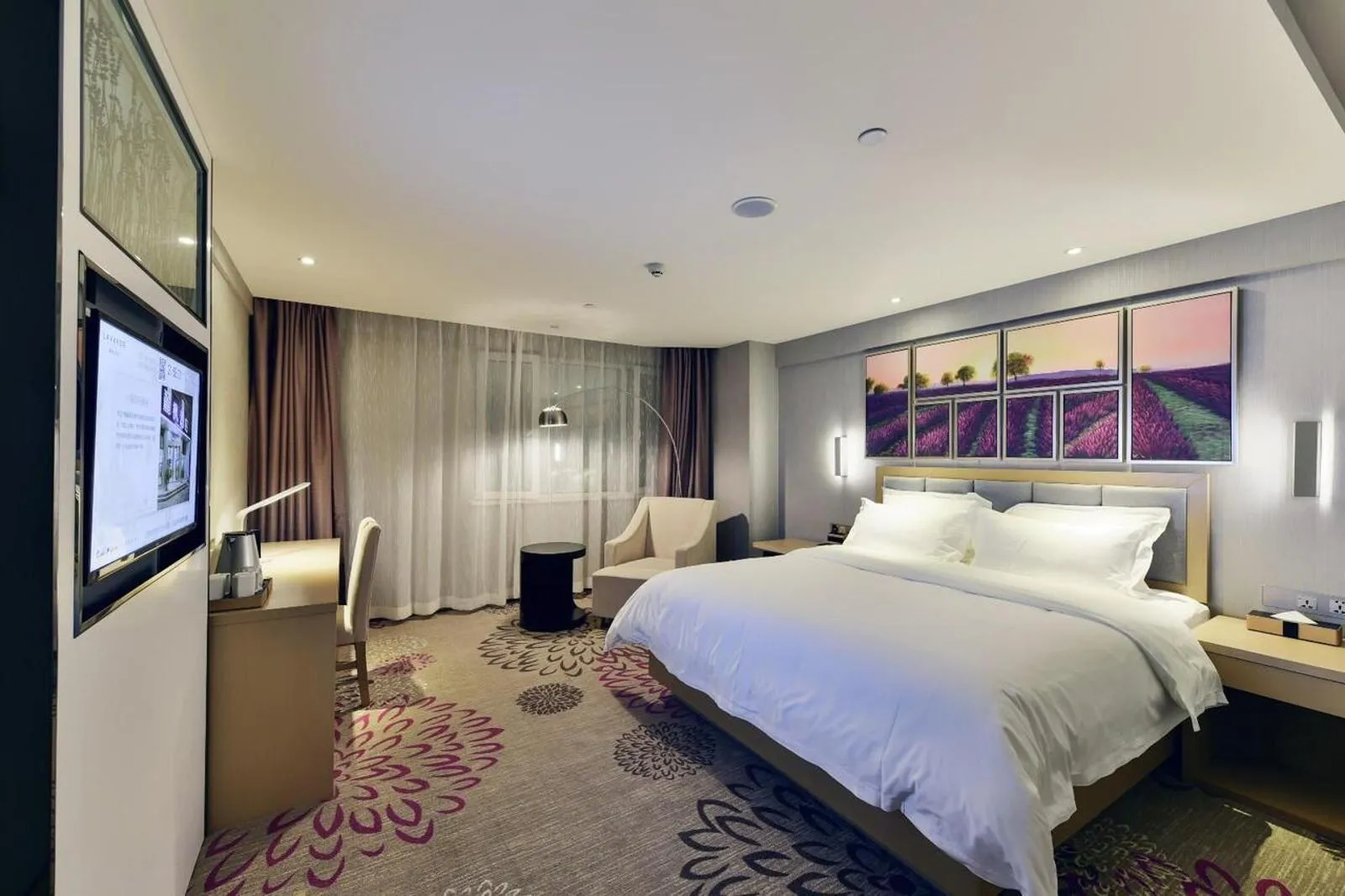 Bed in Lavande Hotel Xining Haihu New District Wanda Plaza