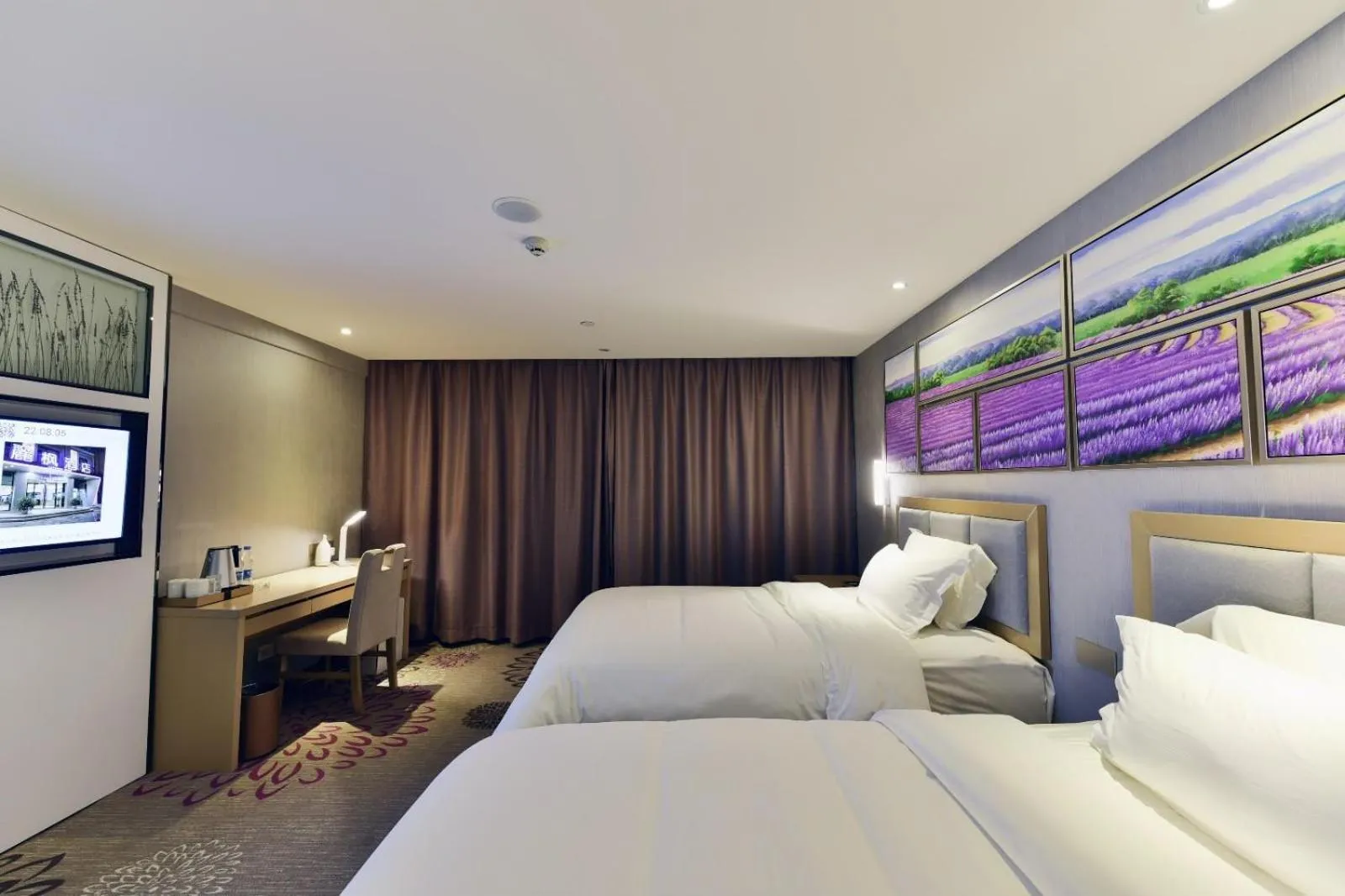 Bed in Lavande Hotel Xining Haihu New District Wanda Plaza